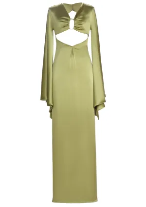 Thalia Bell Sleeve Cut-Out Maxi Dress