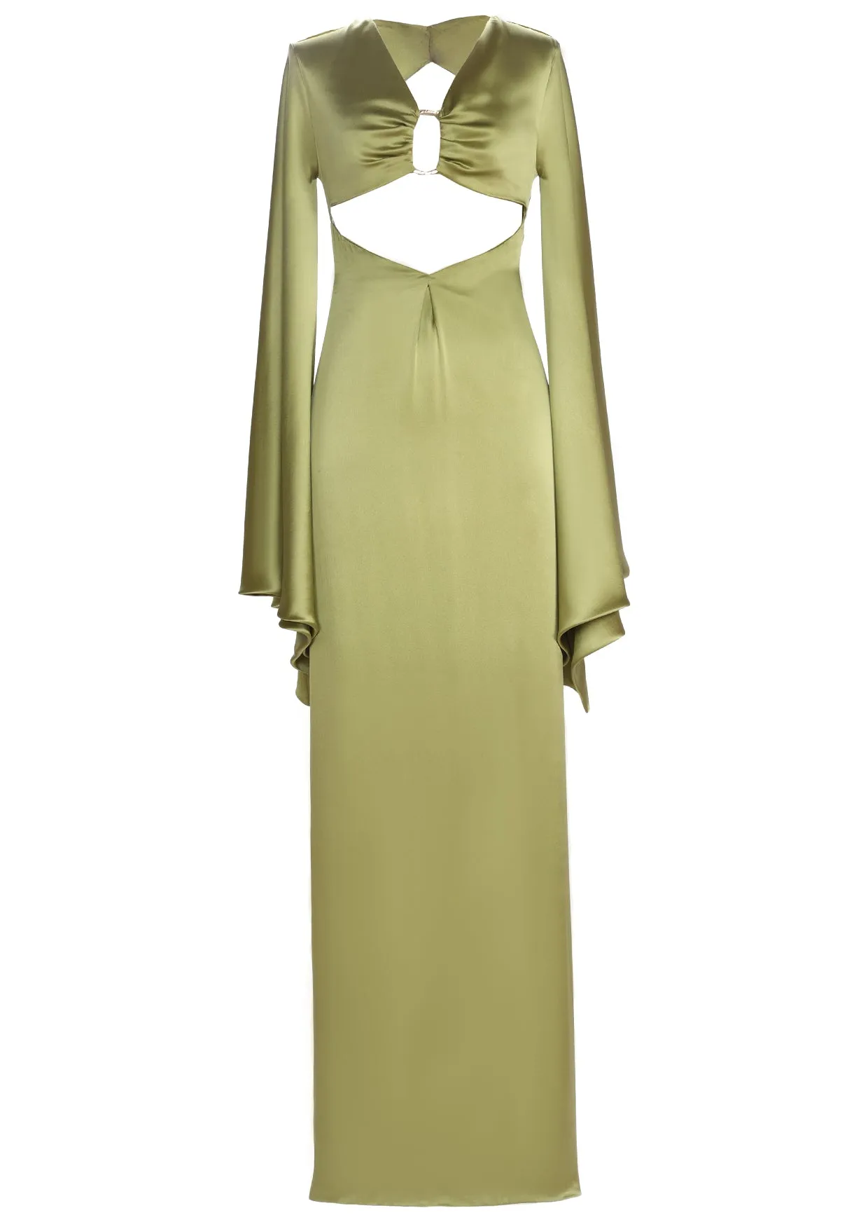 Thalia Bell Sleeve Cut-Out Maxi Dress