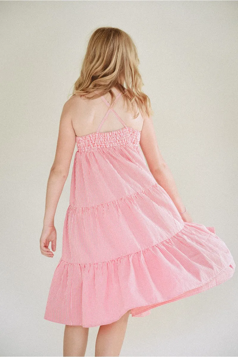 The Miriam Tank Dress - Red Gingham - KIDS