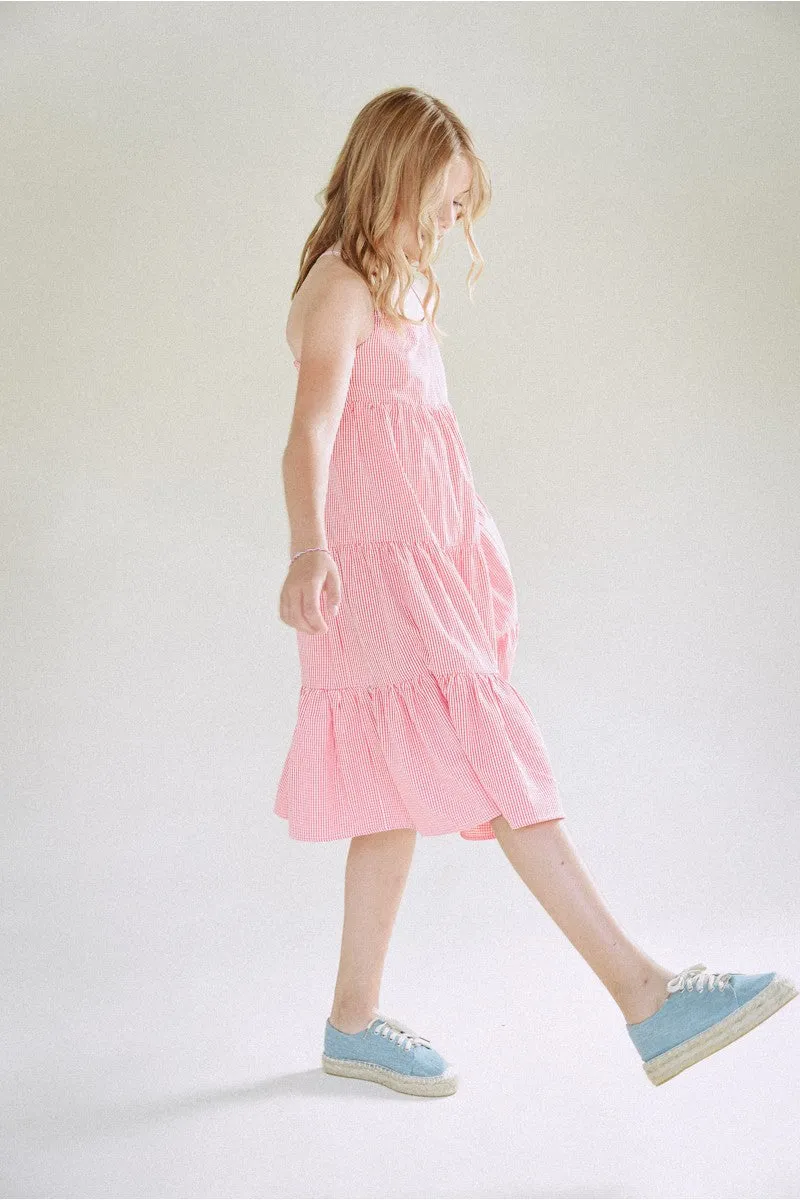 The Miriam Tank Dress - Red Gingham - KIDS