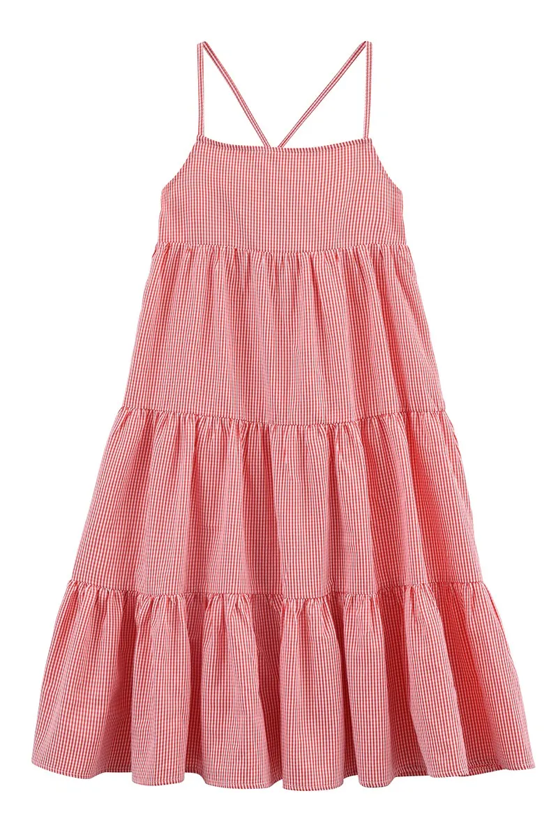The Miriam Tank Dress - Red Gingham - KIDS