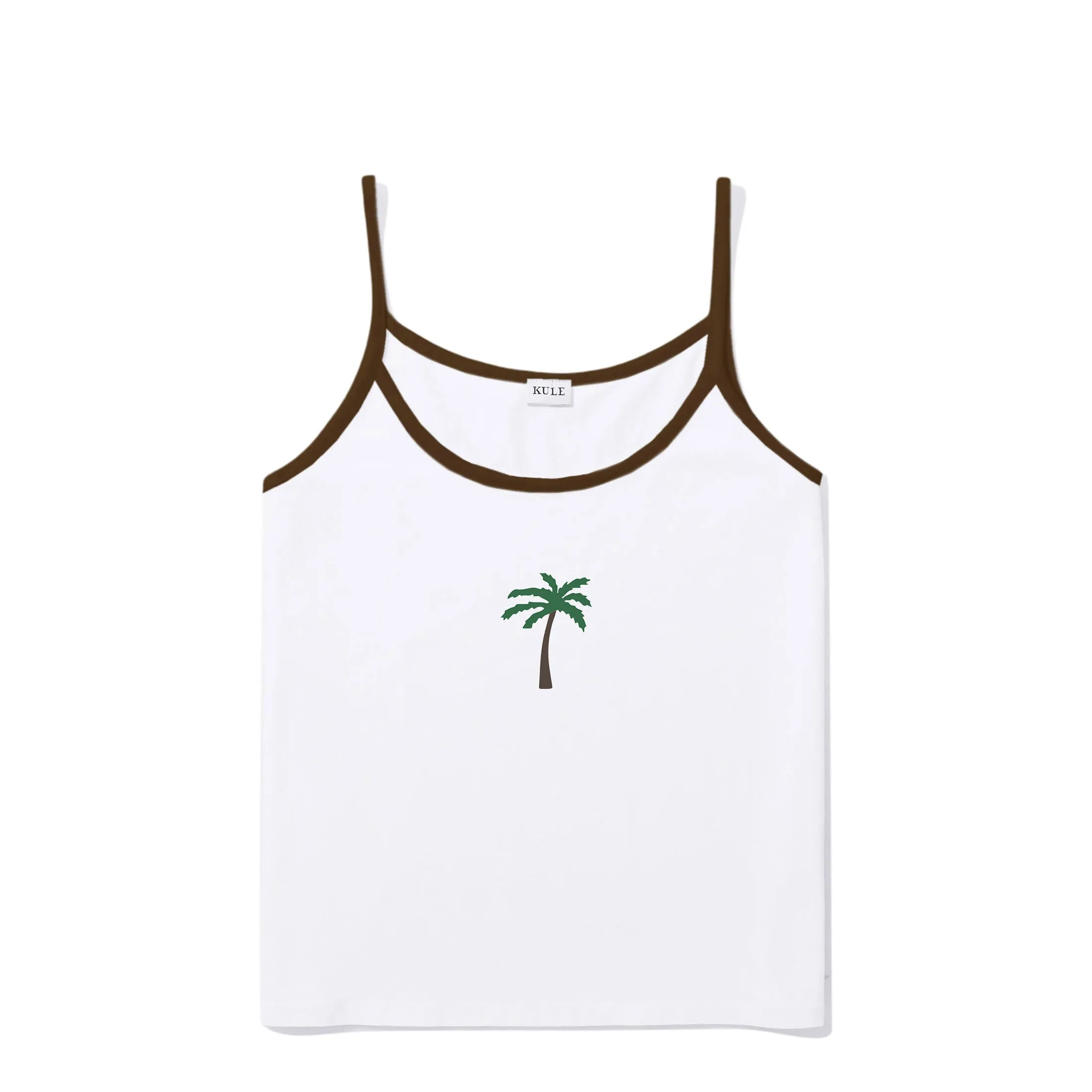 The New Spaghetti Tank Palm Tree - White
