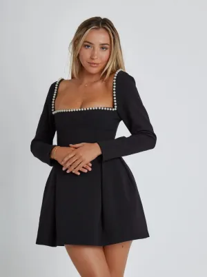 The Ultimate Muse Pearl Dress Black
