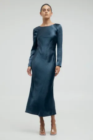 Third Form Crush Tie Back Maxi Dress - Gun Metal