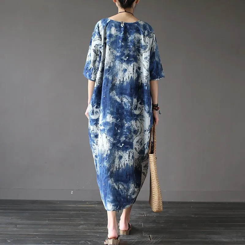 Tie Dye Ink Abstract Dress