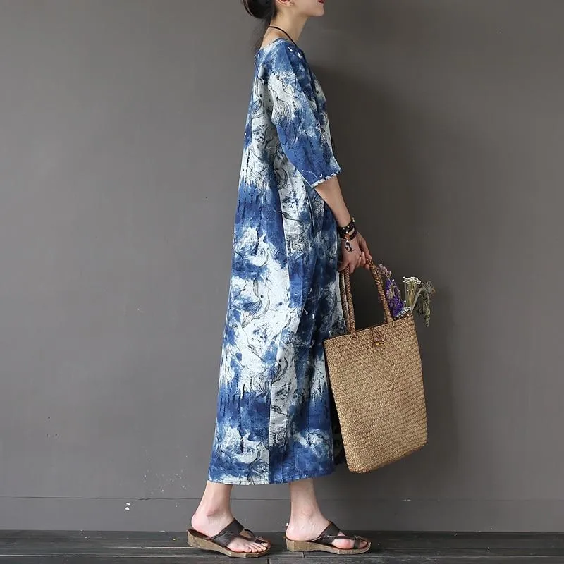 Tie Dye Ink Abstract Dress
