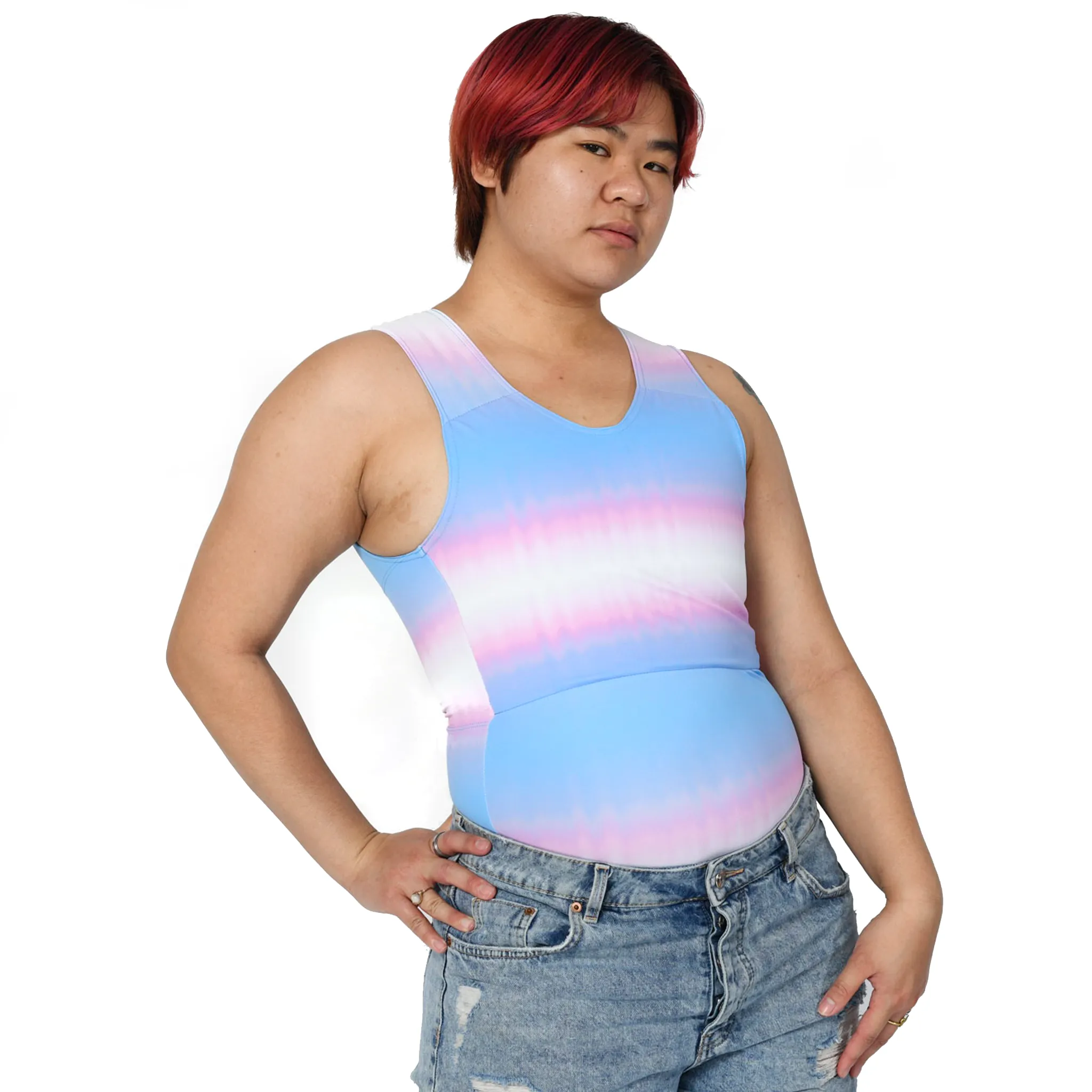 Tie-Dye Trans Pride Tank Binder