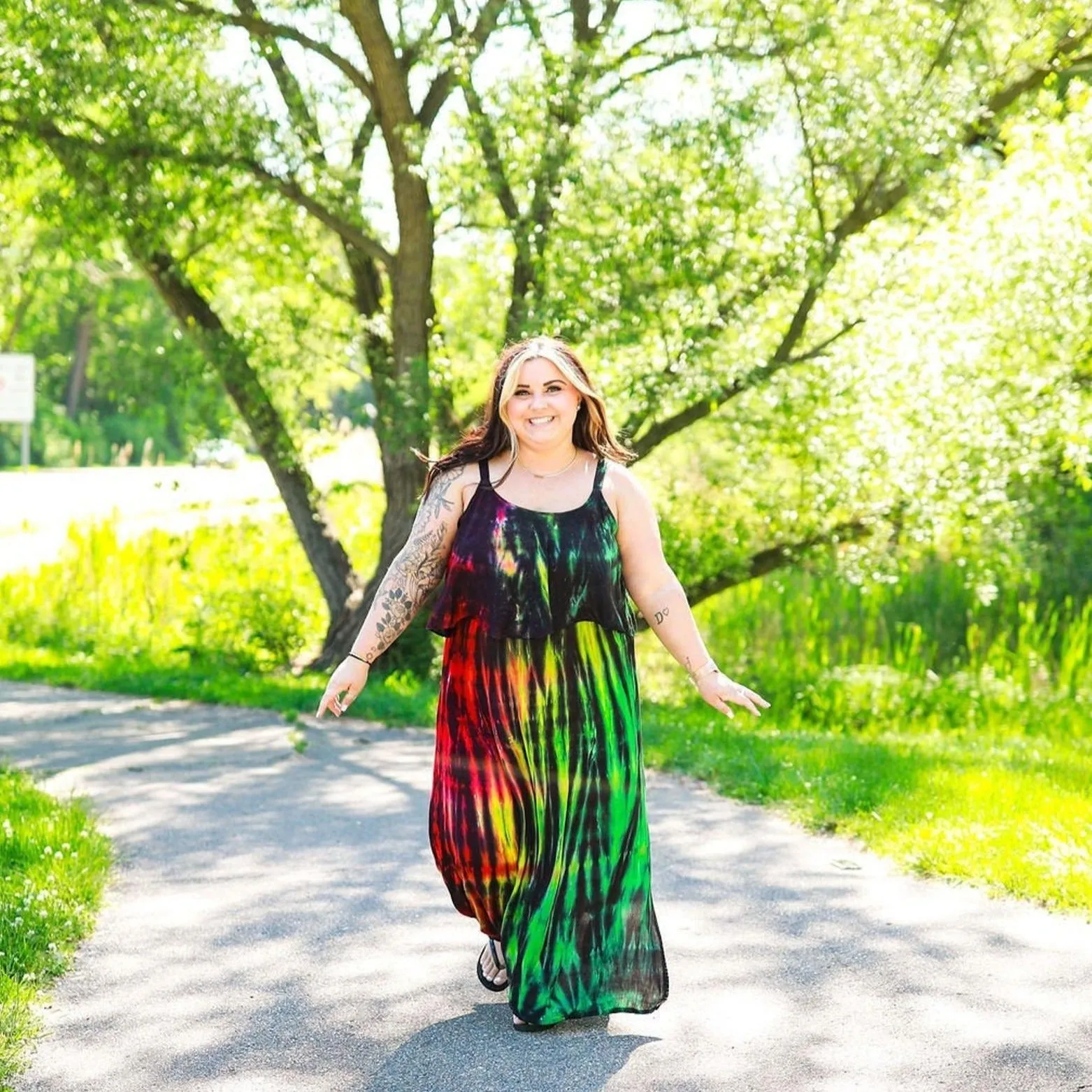 Tie Dye Women's Rasta Beach Dress