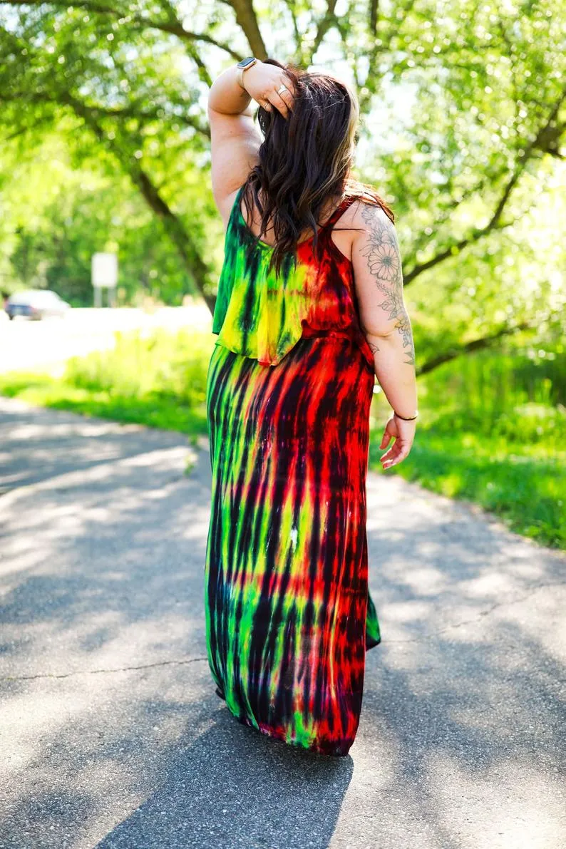 Tie Dye Women's Rasta Beach Dress