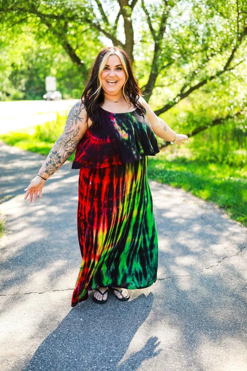 Tie Dye Women's Rasta Beach Dress