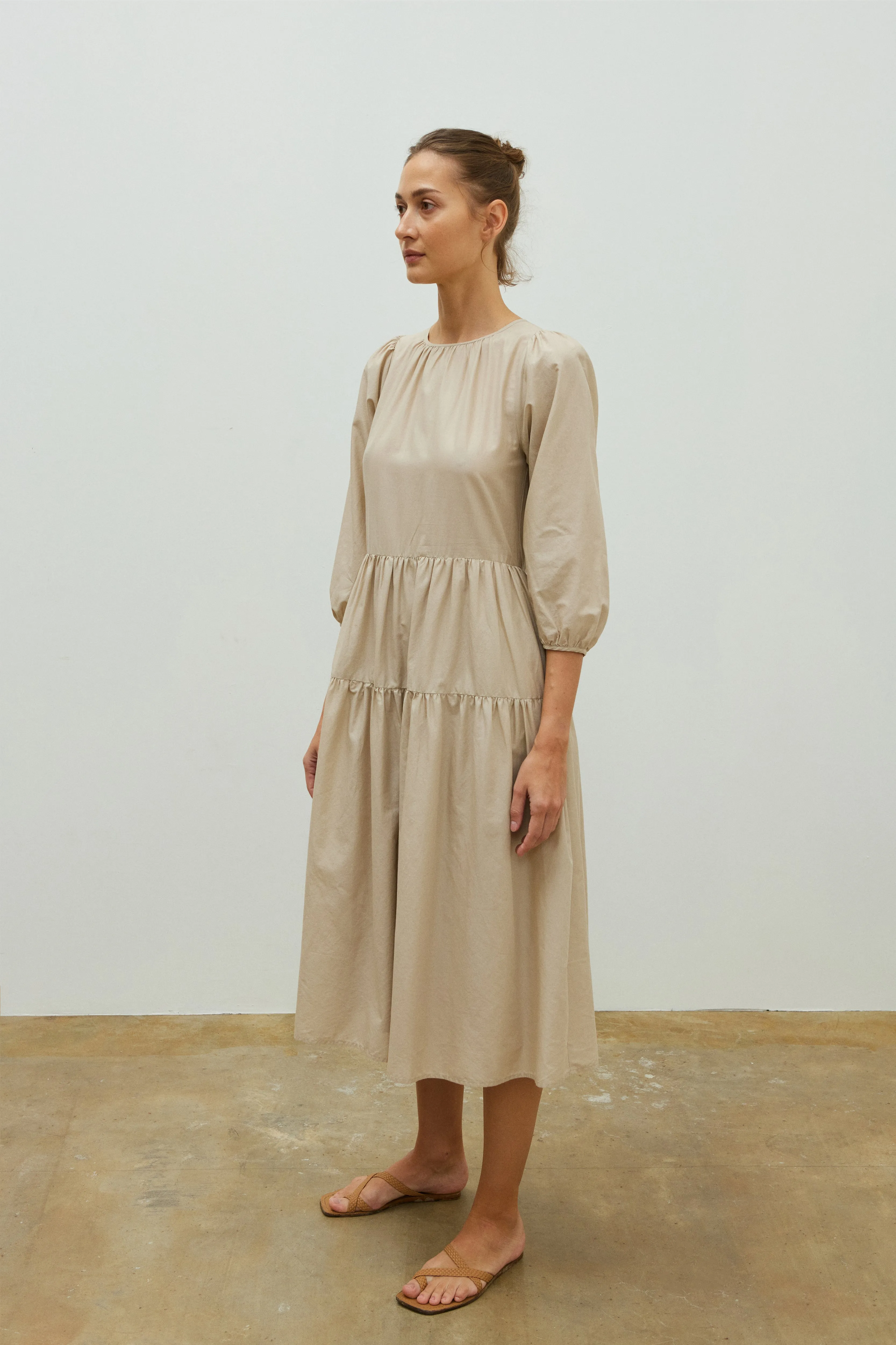 Tiered Sleeved Dress -- Organic Cotton