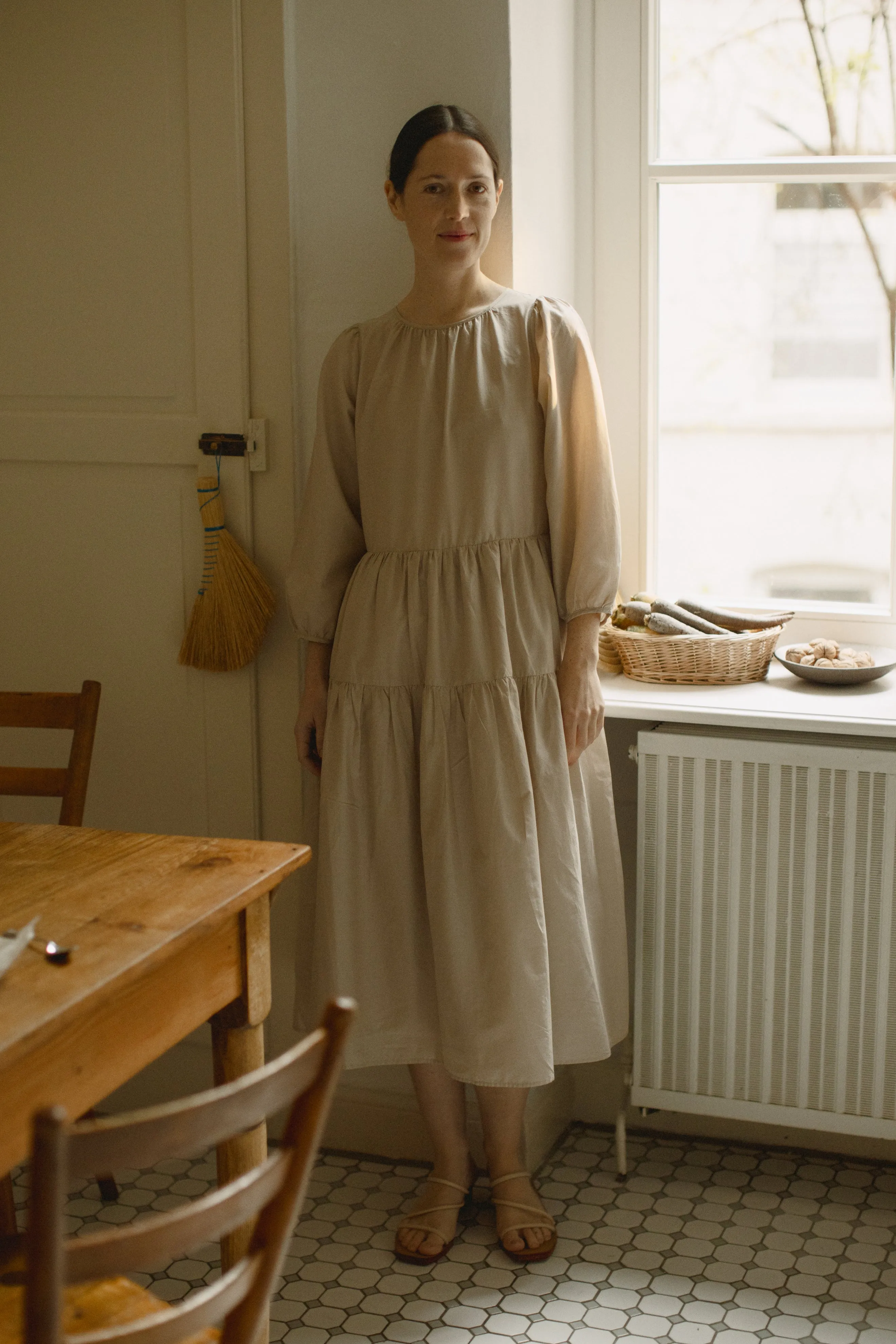 Tiered Sleeved Dress -- Organic Cotton