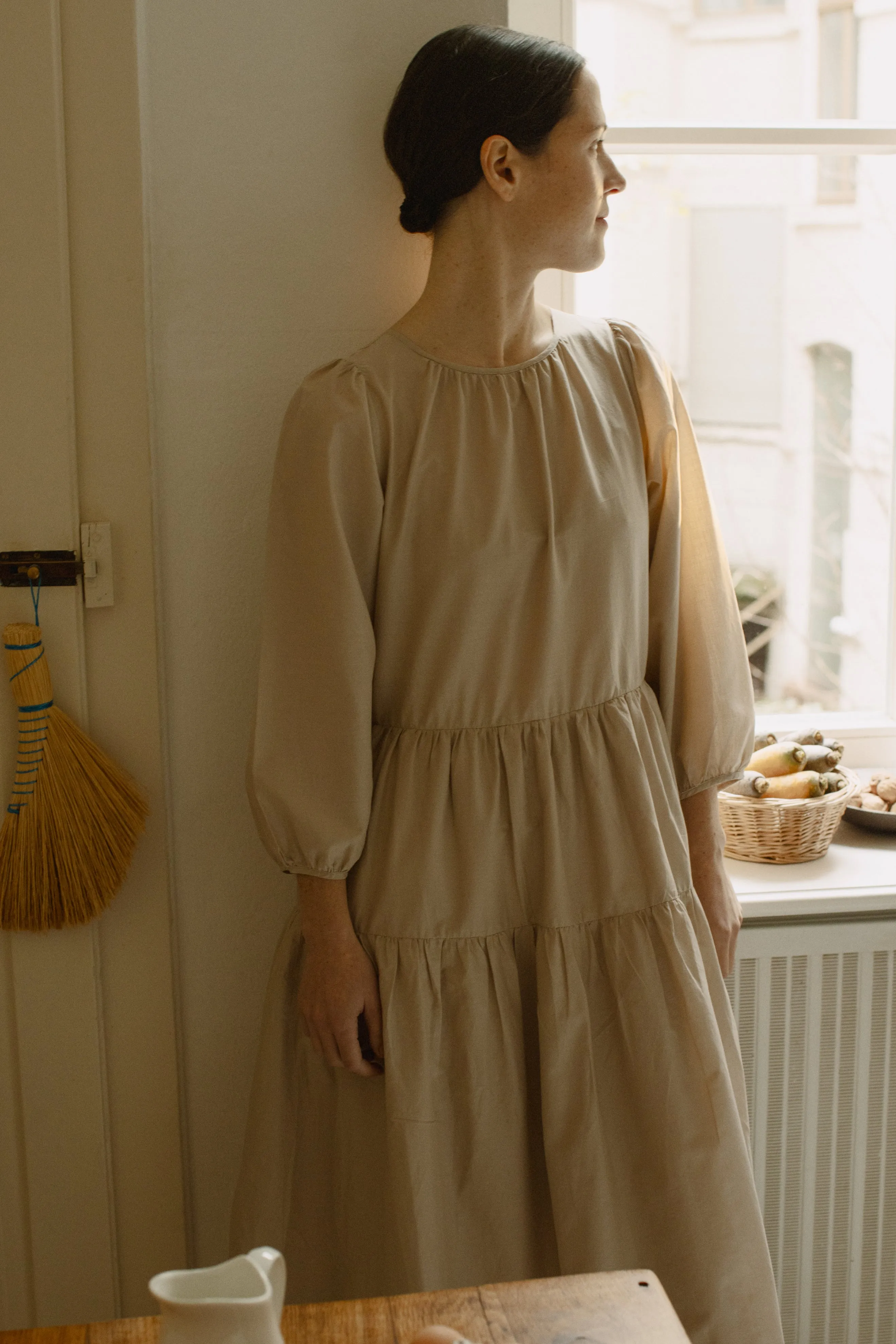 Tiered Sleeved Dress -- Organic Cotton