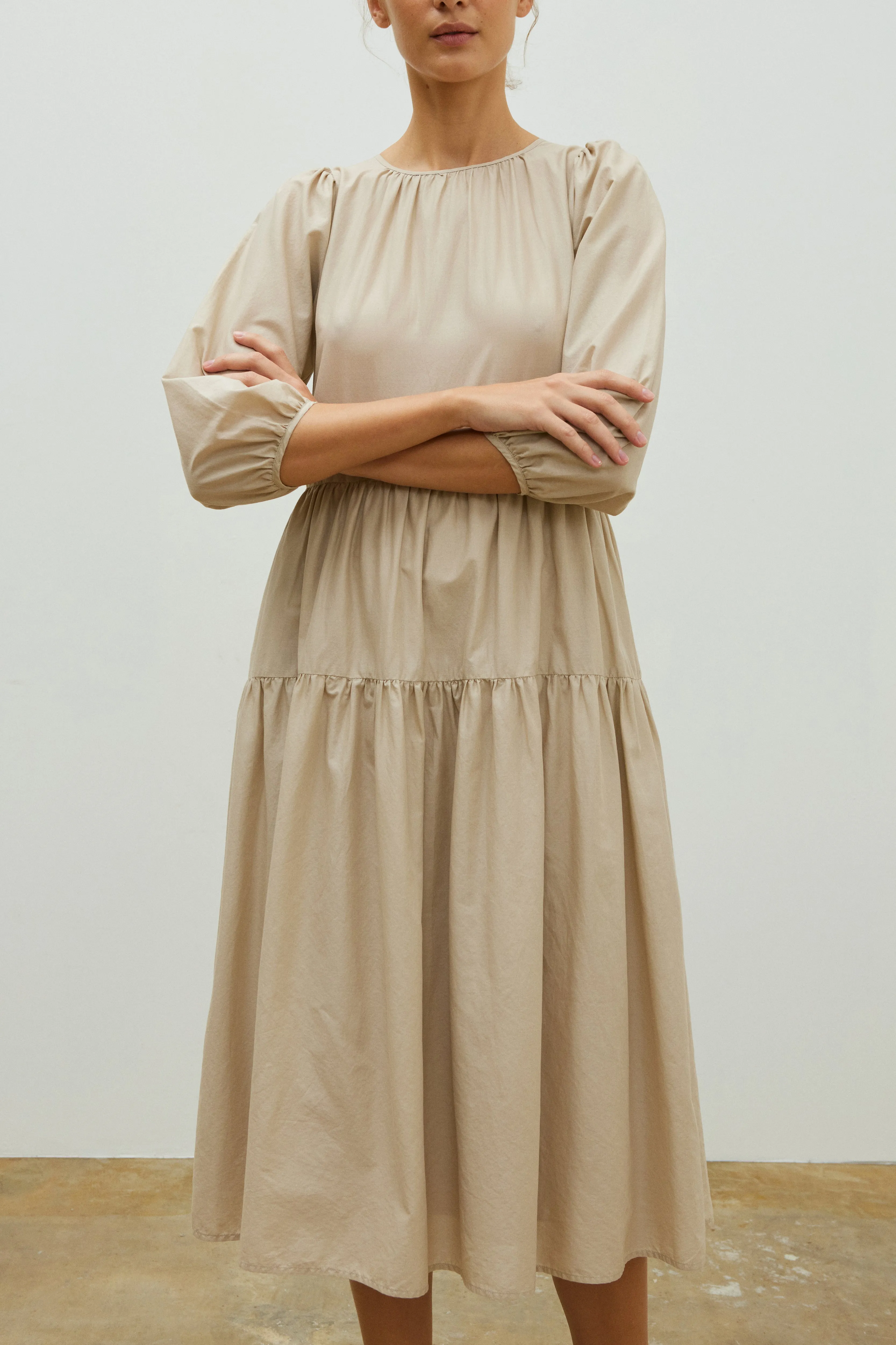 Tiered Sleeved Dress -- Organic Cotton