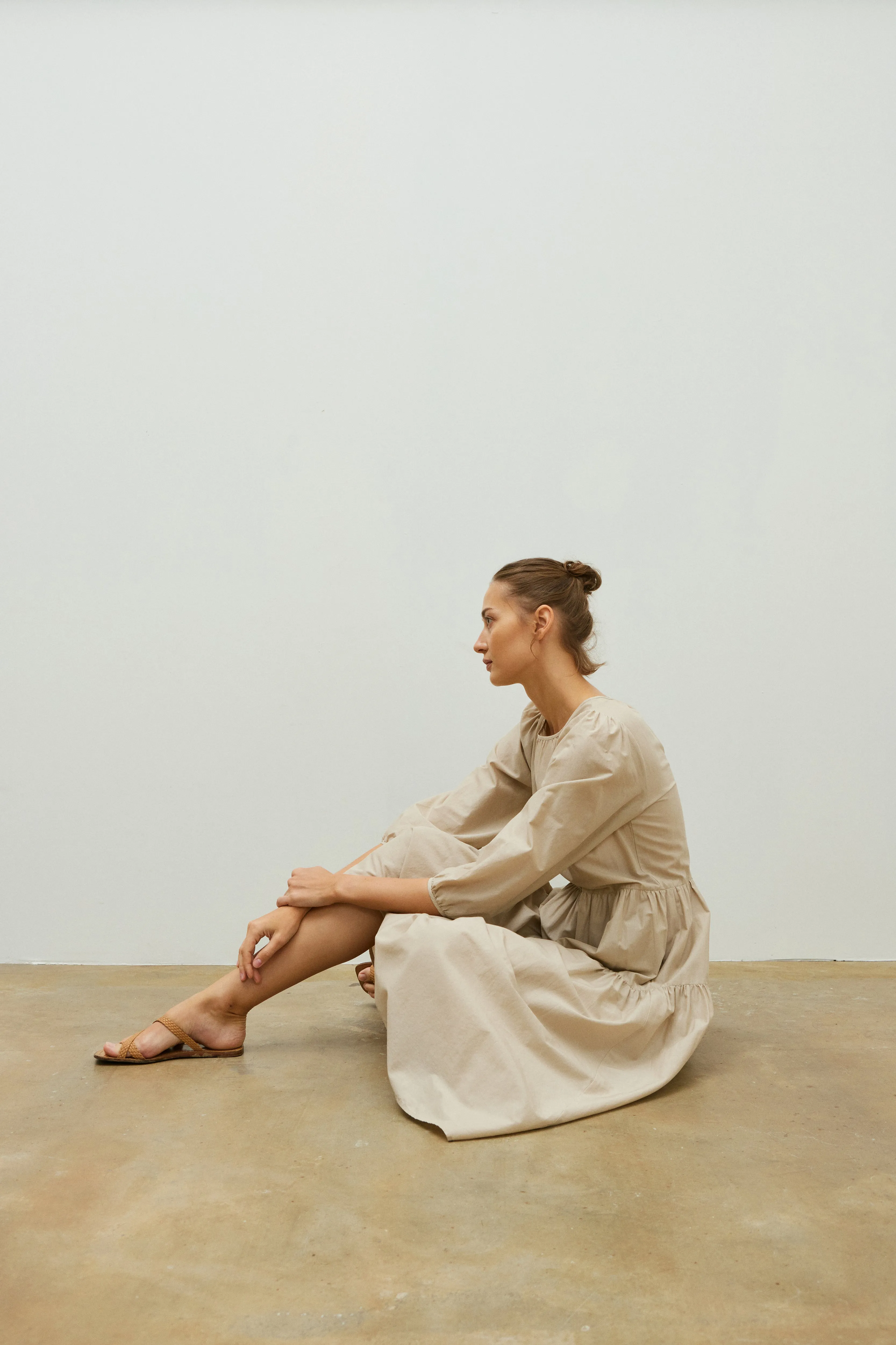 Tiered Sleeved Dress -- Organic Cotton