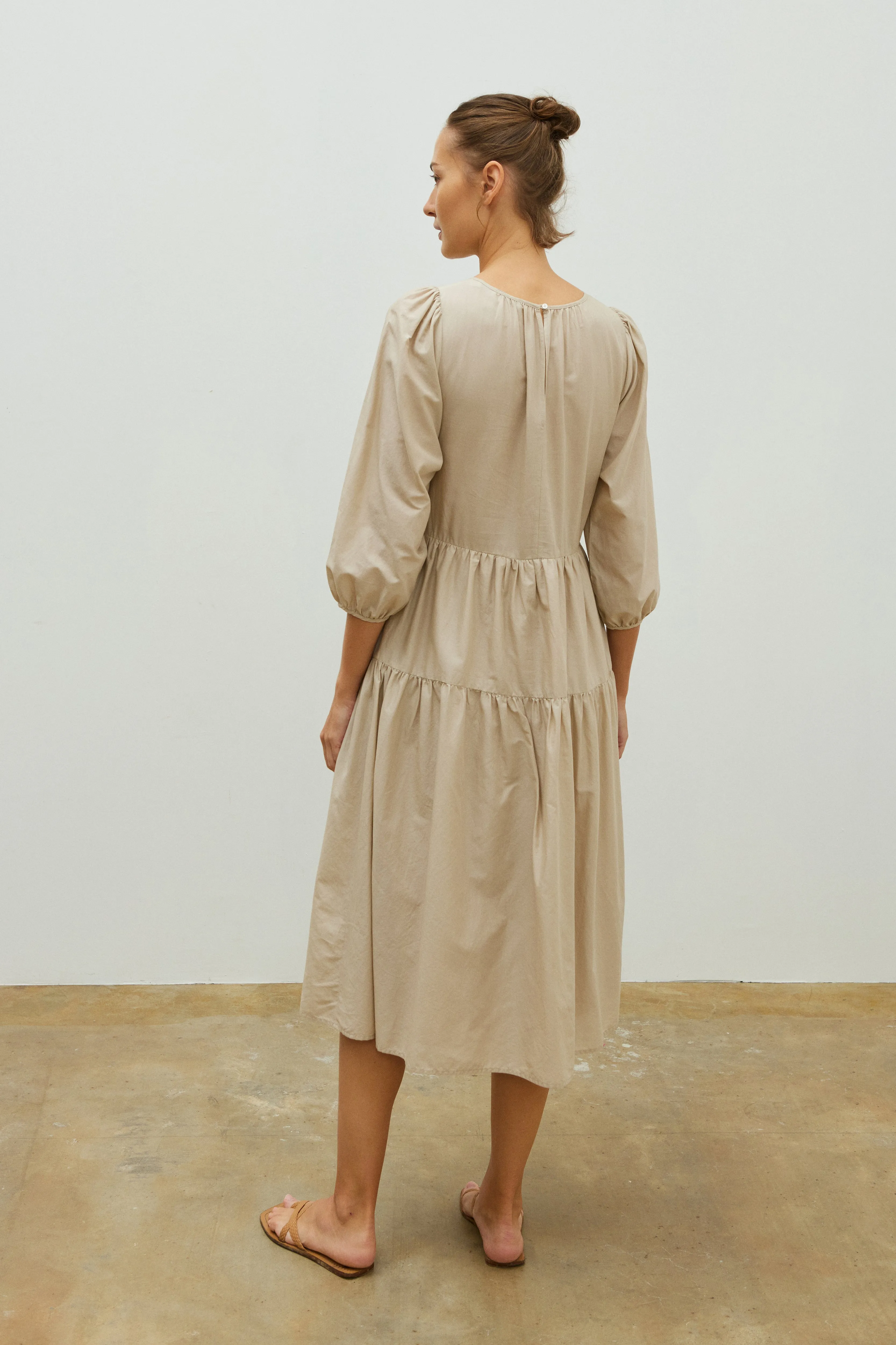Tiered Sleeved Dress -- Organic Cotton