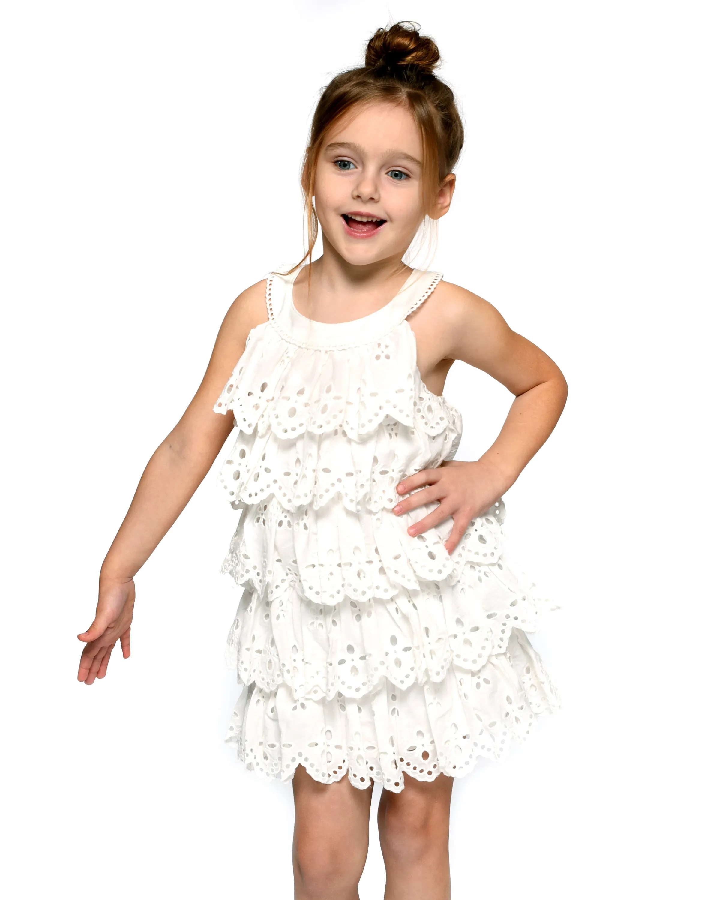 Toddler Baby Girl's Eyelet Tiered Dress