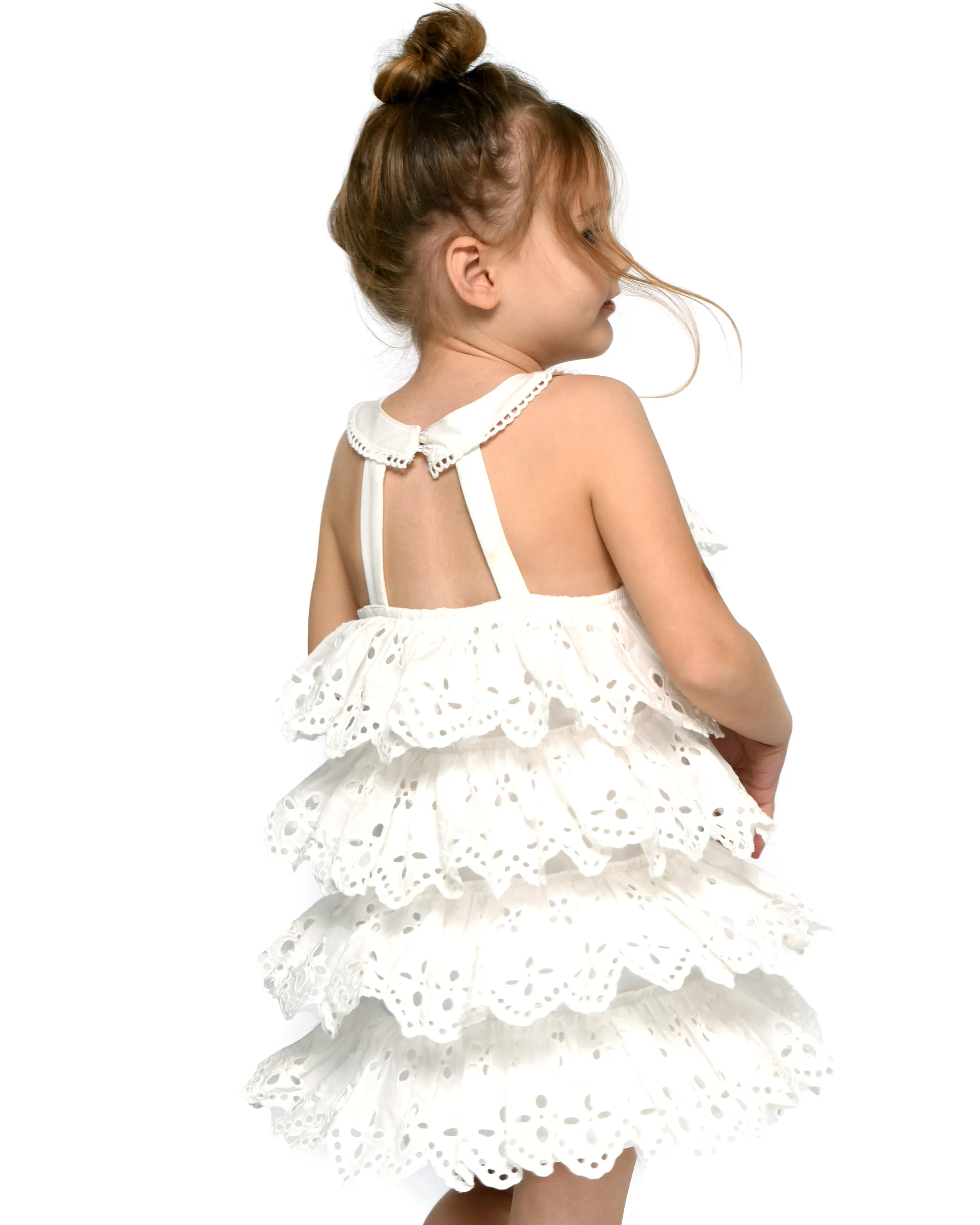 Toddler Baby Girl's Eyelet Tiered Dress