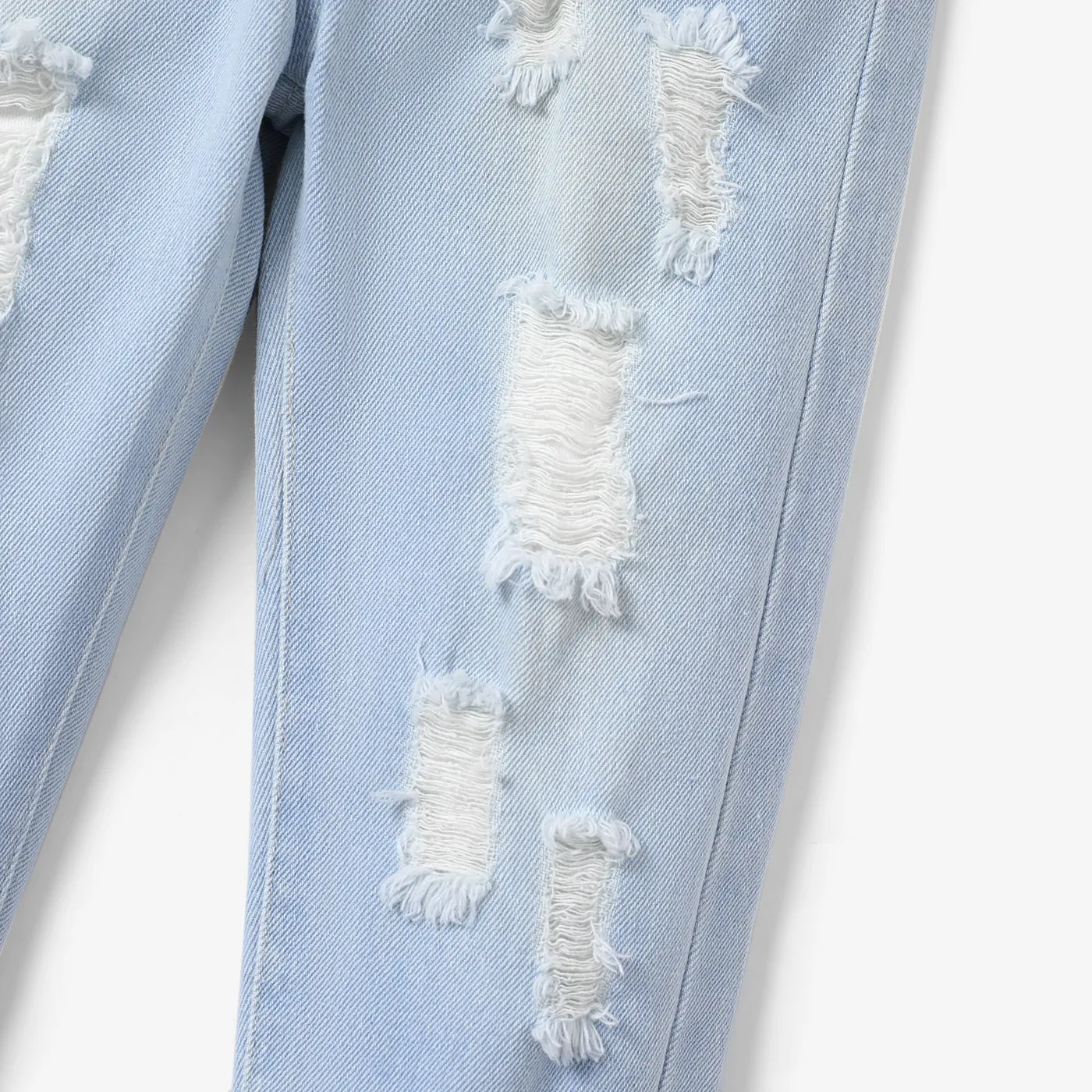 Toddler Girl/Boy Elasticized Ripped Denim Jeans