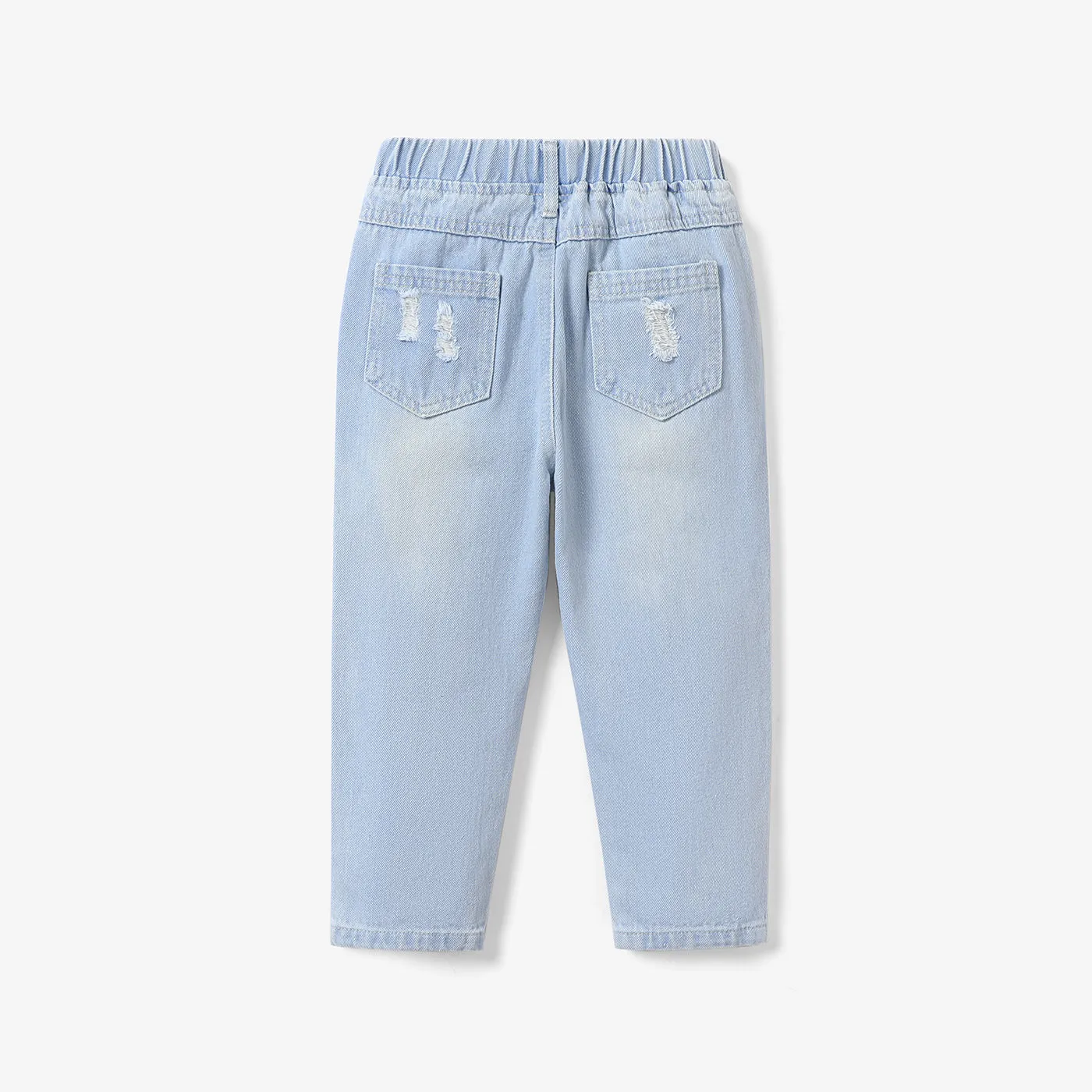 Toddler Girl/Boy Elasticized Ripped Denim Jeans