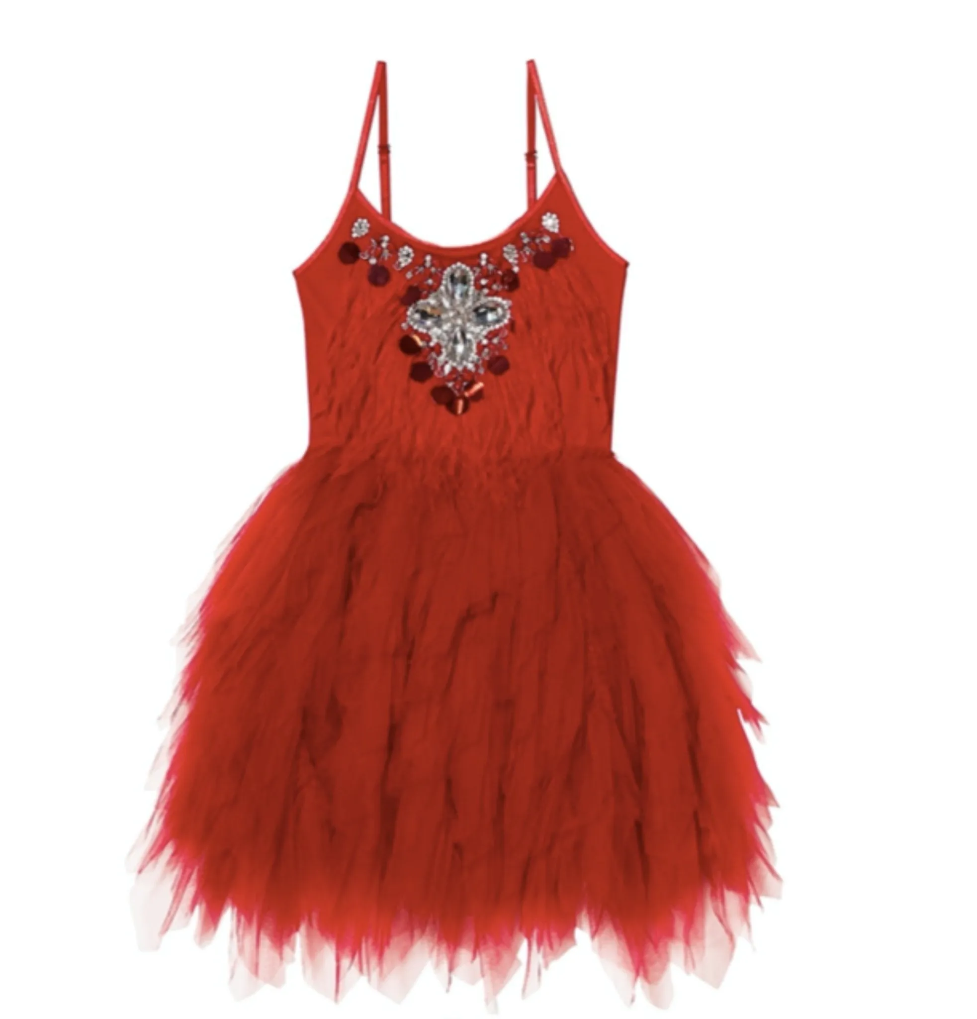 Tutu Du Monde Girls Holiday Red Abigail Tutu Dress