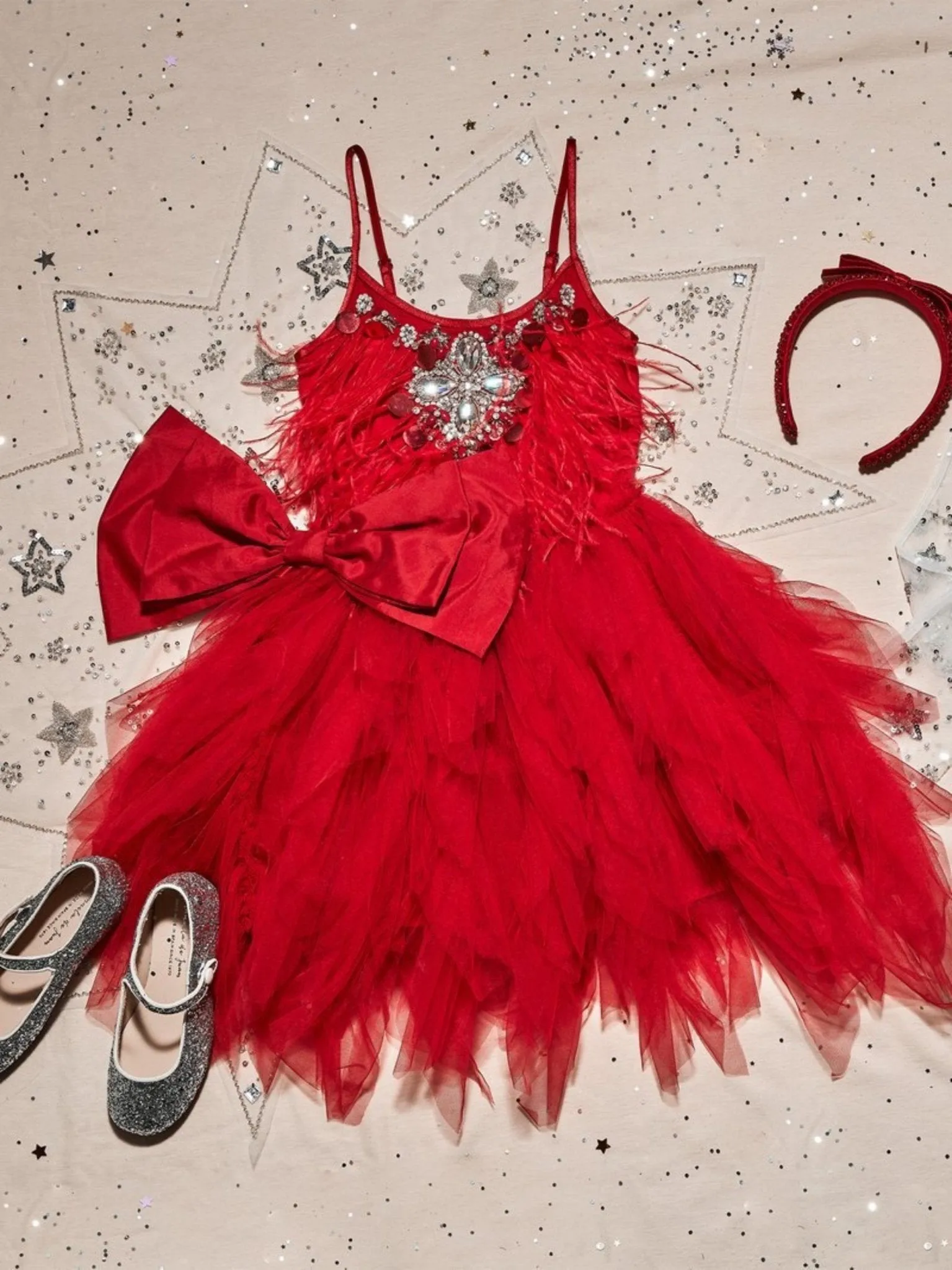 Tutu Du Monde Girls Holiday Red Abigail Tutu Dress