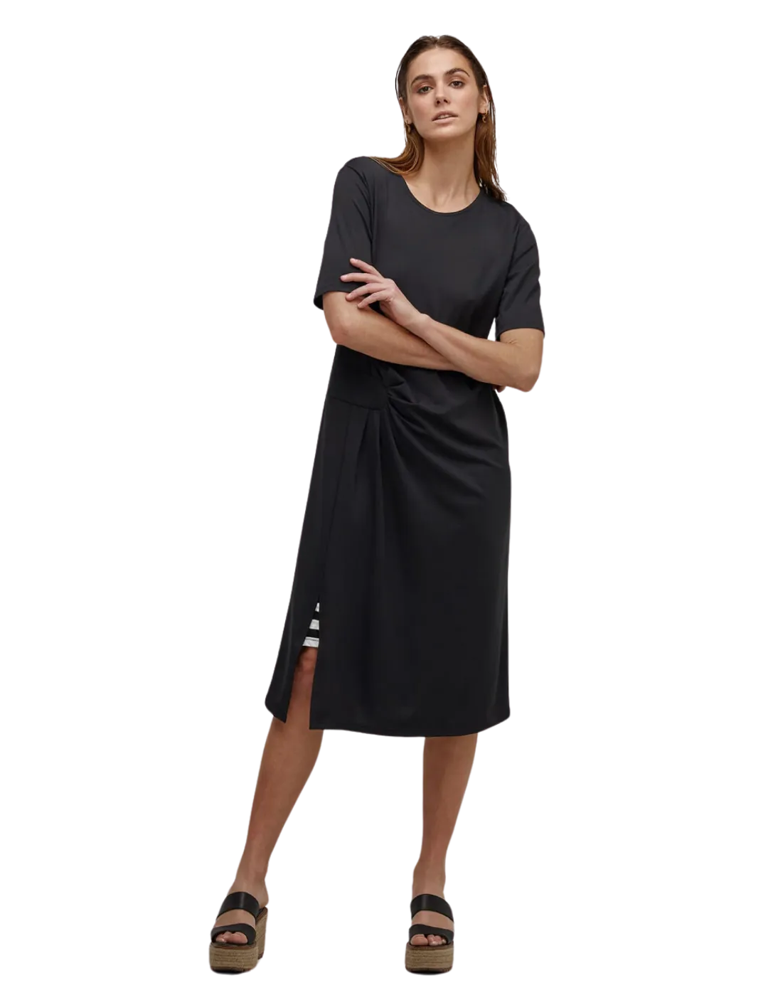 UCHUU Straight Semi Fitted Dress