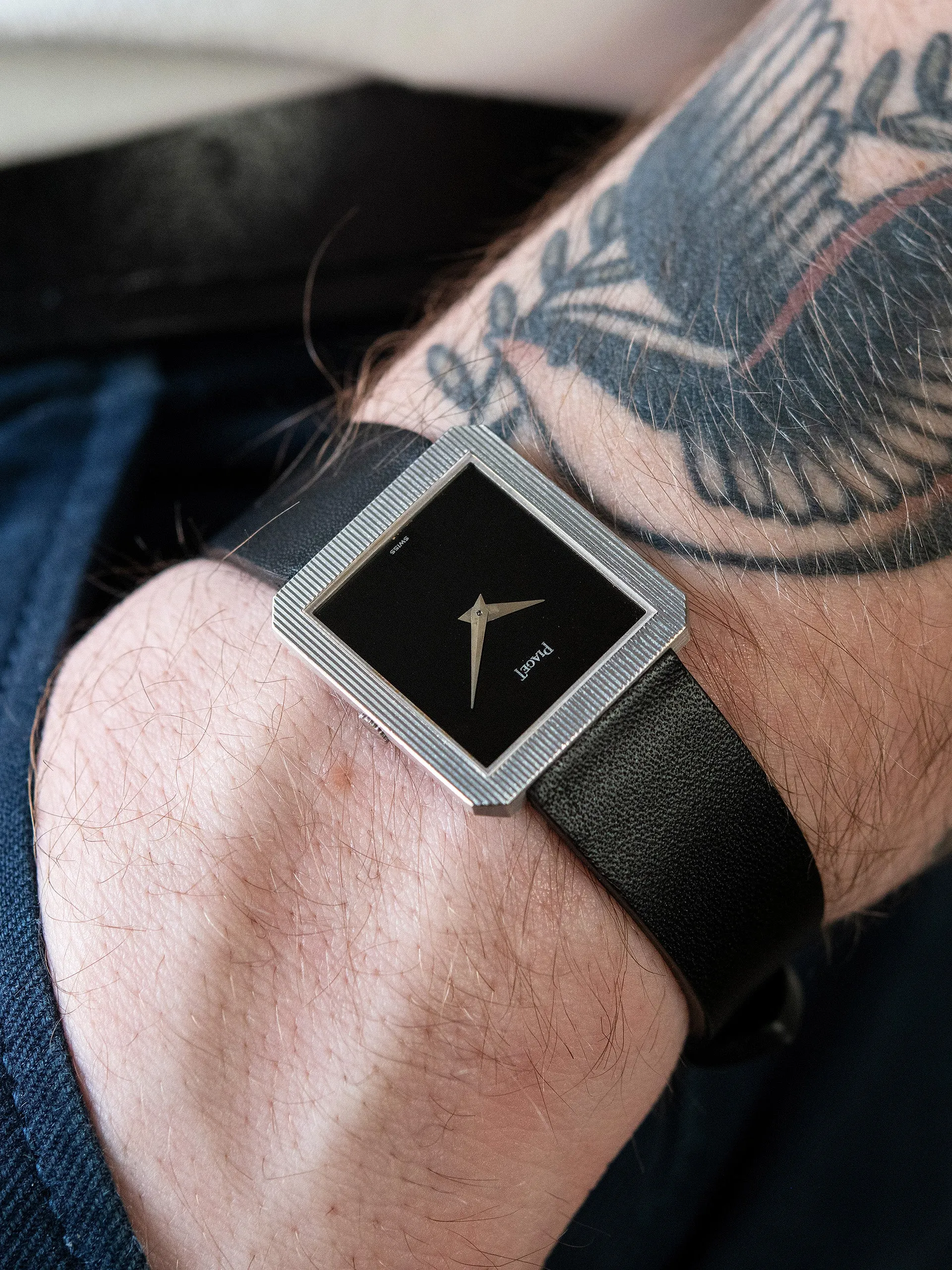 *Unpolished* 1970s Piaget Protocole 18K WG (Ref. 9154) Black Dial