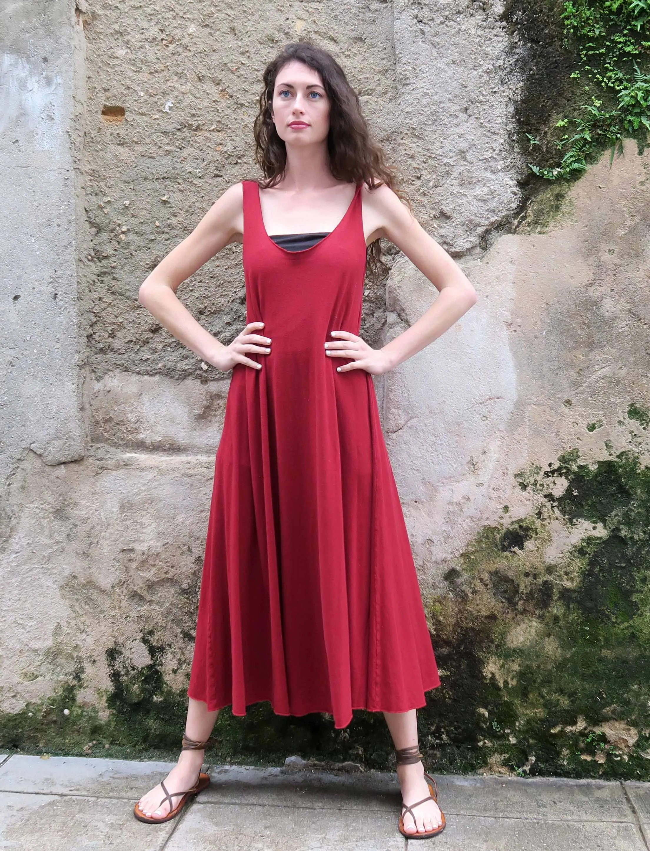 Utility Tank Wanderer Below Knee Dress