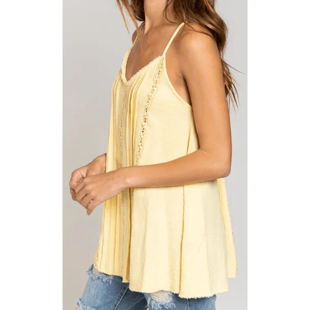 V-Neck Criss Cross Back Tank Top