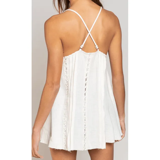 V-Neck Criss Cross Back Tank Top