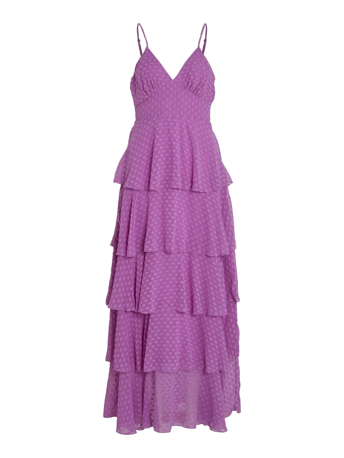 Vika Maxi Flounce Dress (Dewberry)