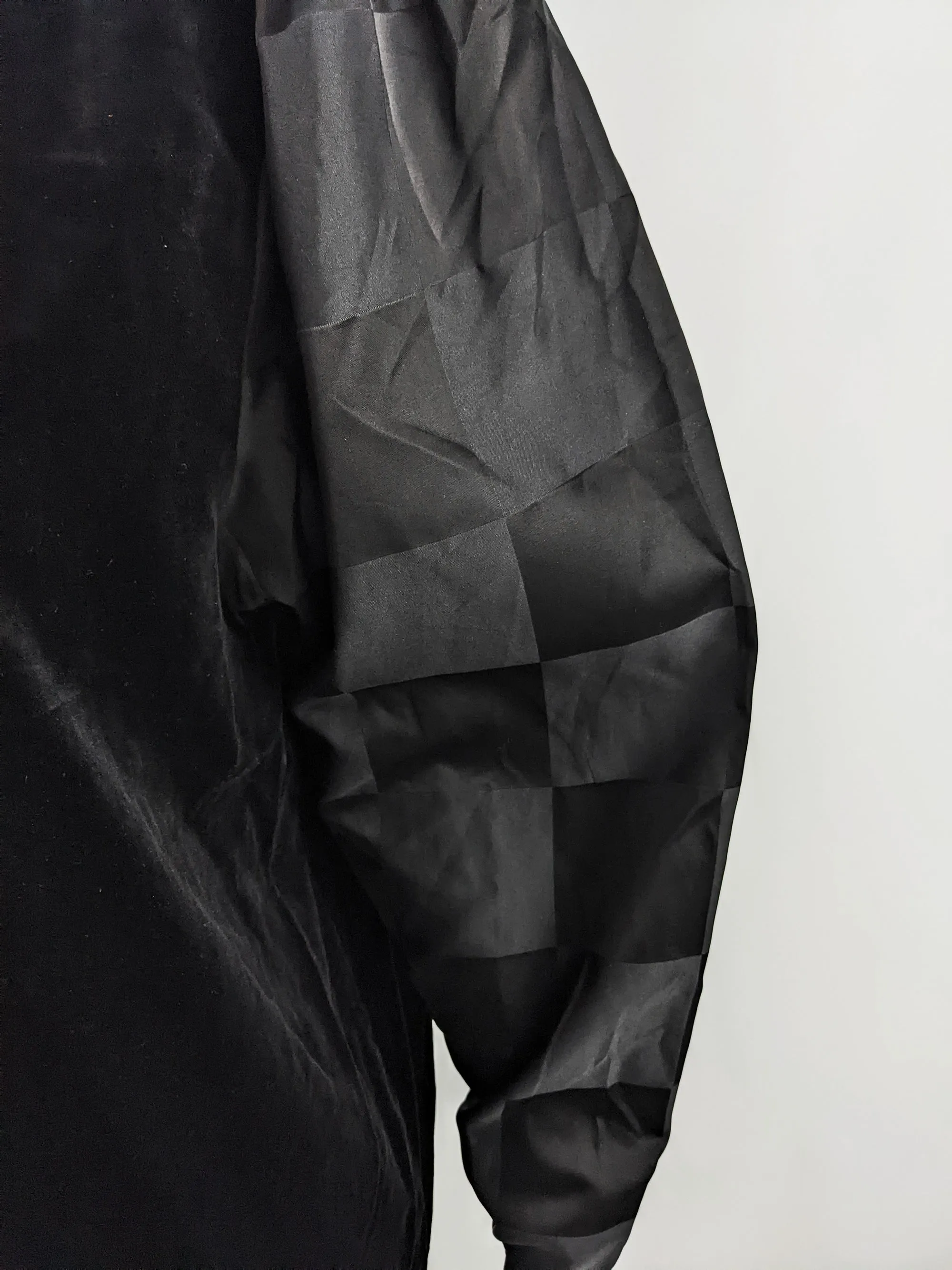 Vintage 1980s Black Velvet & Taffeta Balloon Sleeve Party Dress