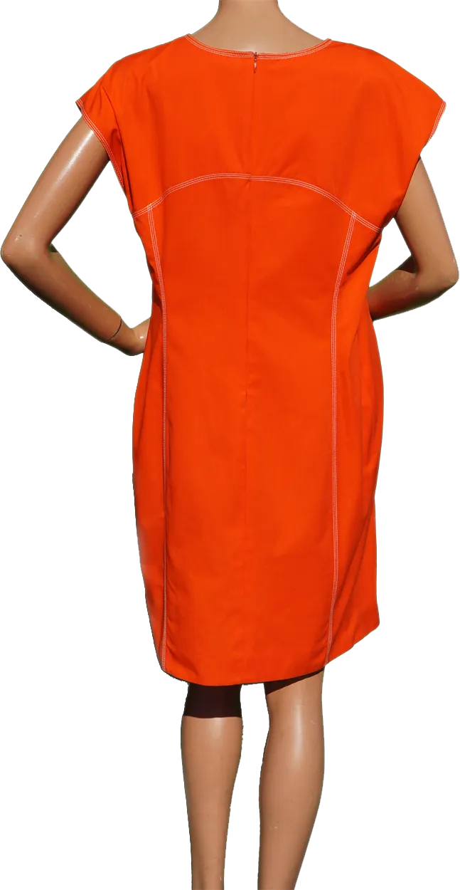 Vintage 1980s Courreges Dress with Jacket - Orange - L