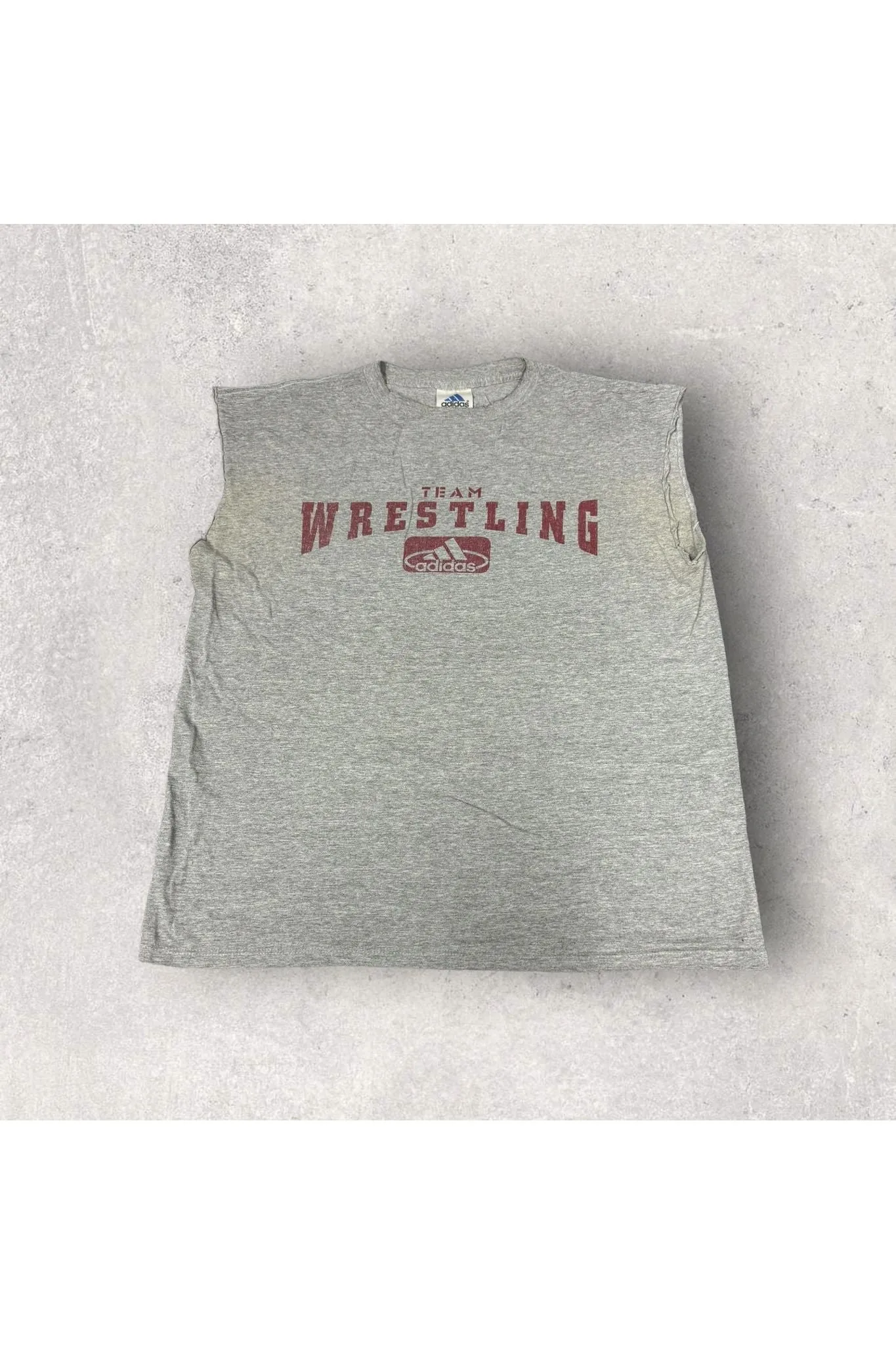Vintage Made In USA Adidas Team Wrestling Sleeveless Tee/ Tank- L