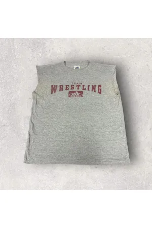 Vintage Made In USA Adidas Team Wrestling Sleeveless Tee/ Tank- L