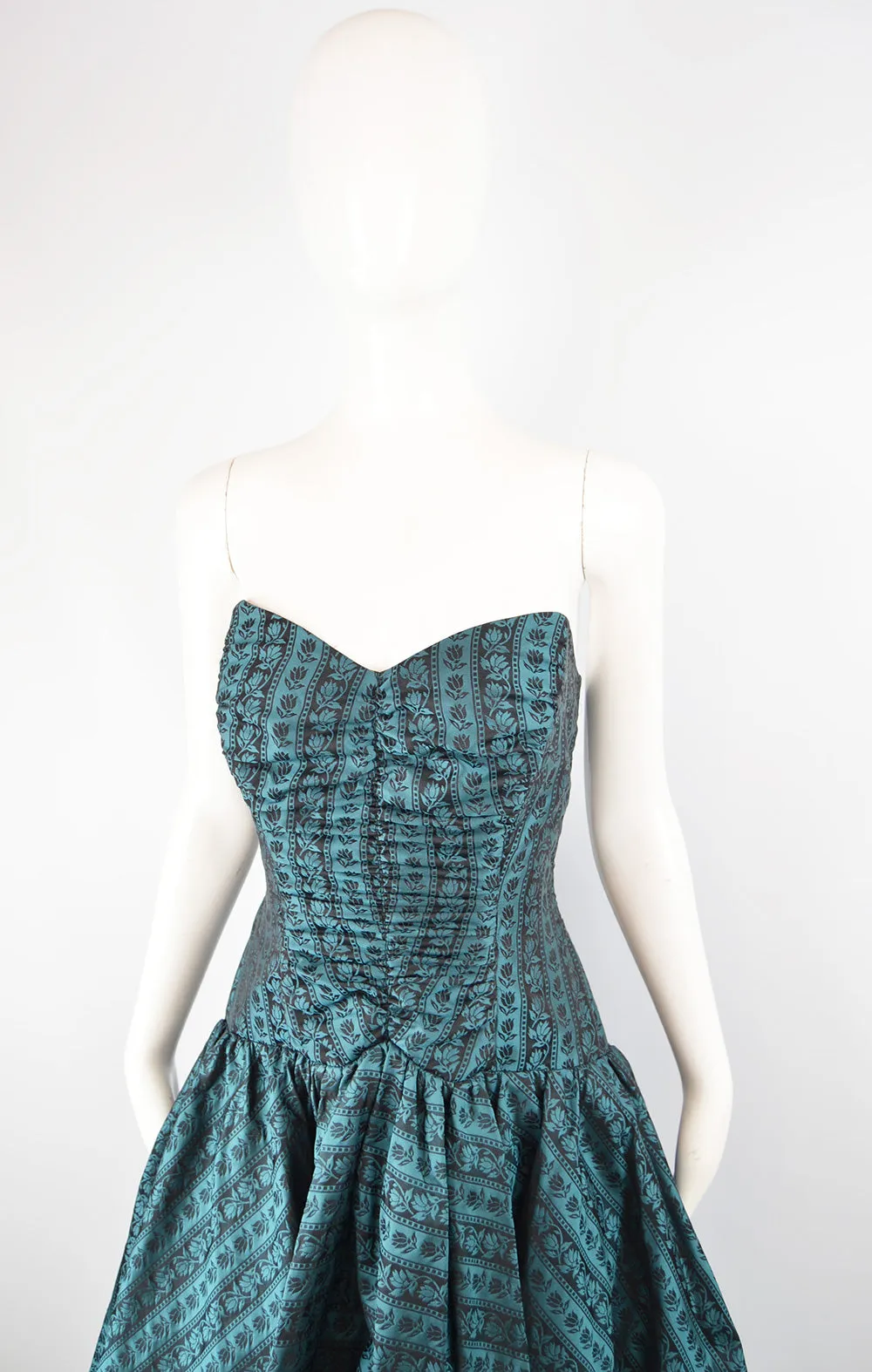 Vintage Women's Jacquard Evening Dress, 1980s