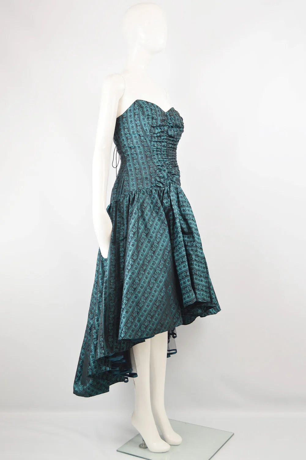 Vintage Women's Jacquard Evening Dress, 1980s