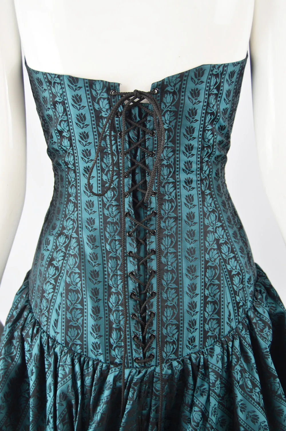 Vintage Women's Jacquard Evening Dress, 1980s