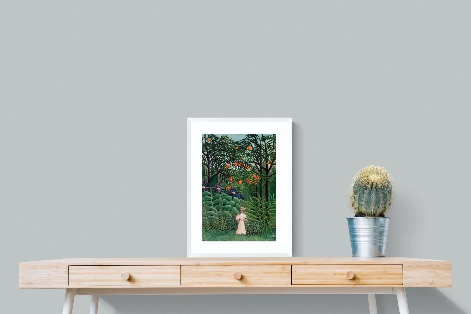Woman Walking in an Exotic Forest