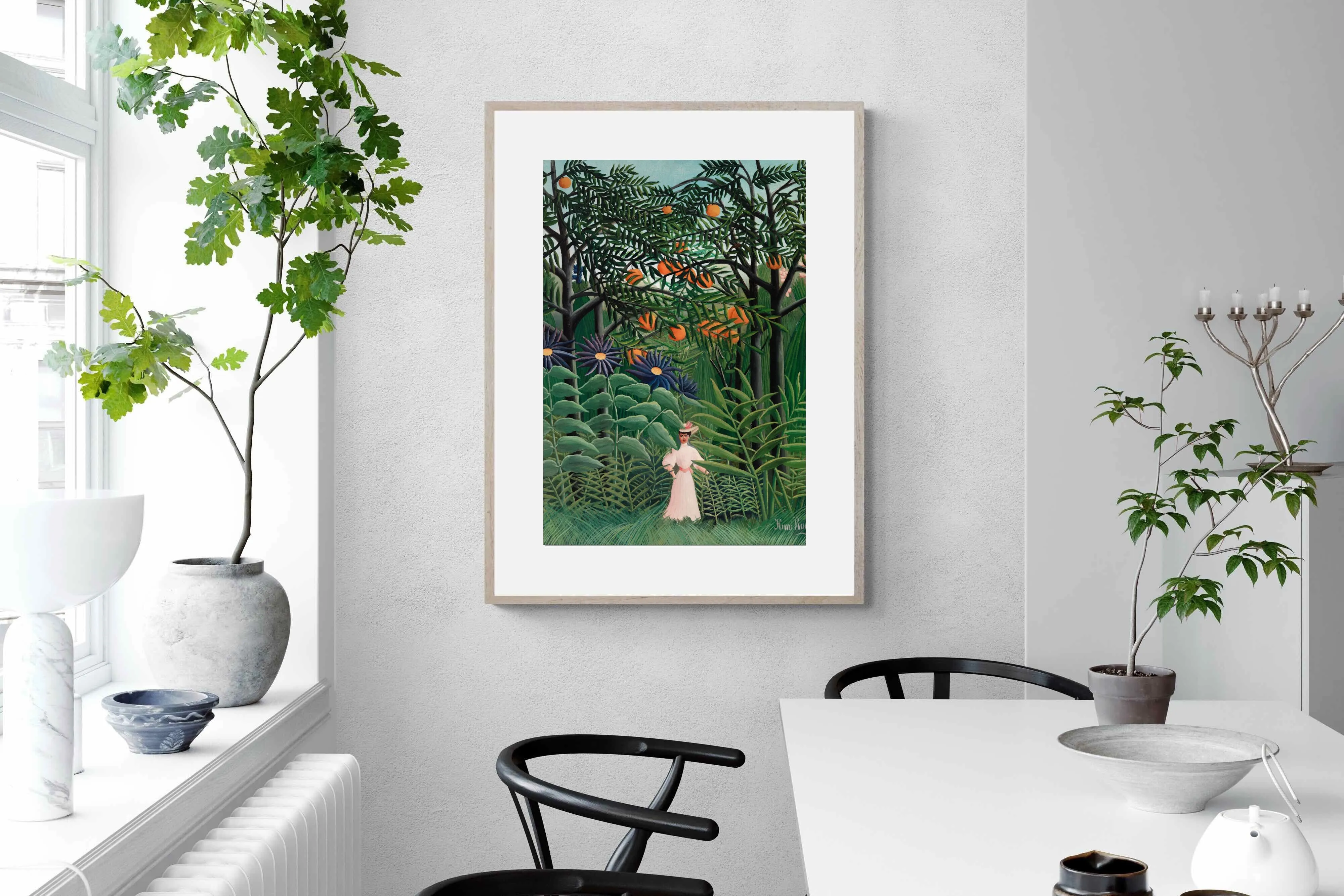 Woman Walking in an Exotic Forest