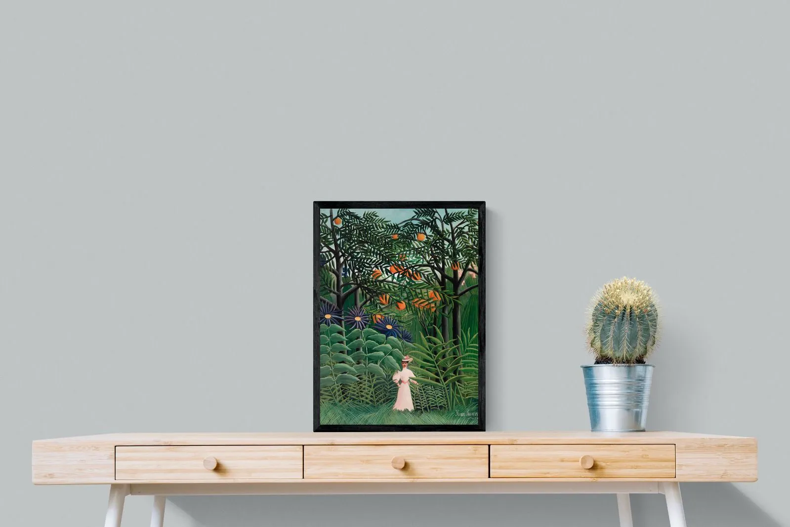 Woman Walking in an Exotic Forest