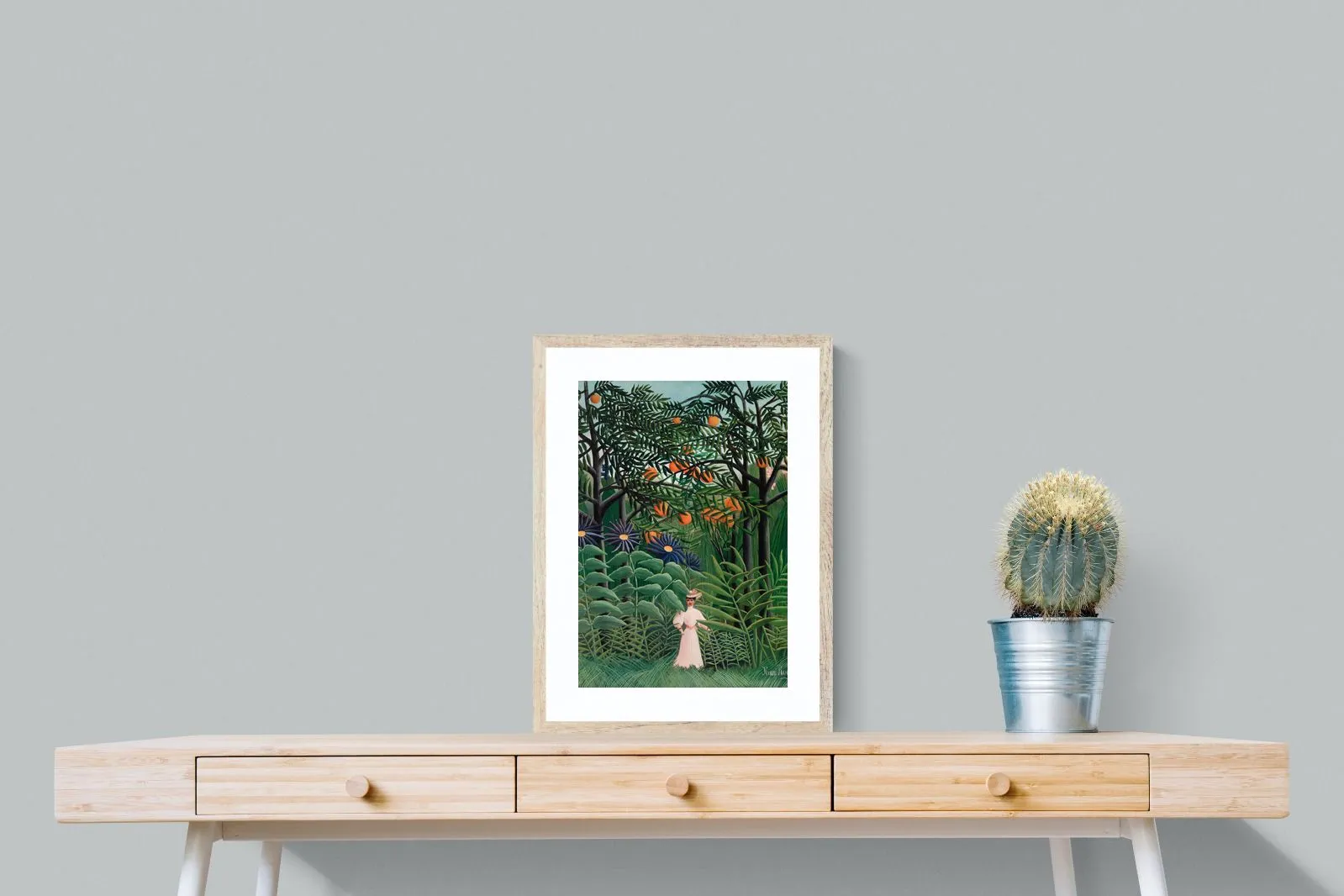 Woman Walking in an Exotic Forest