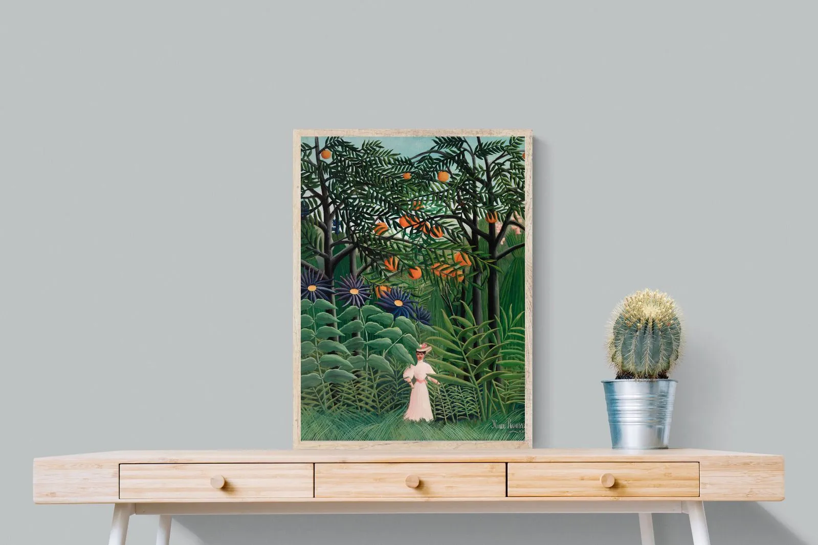 Woman Walking in an Exotic Forest