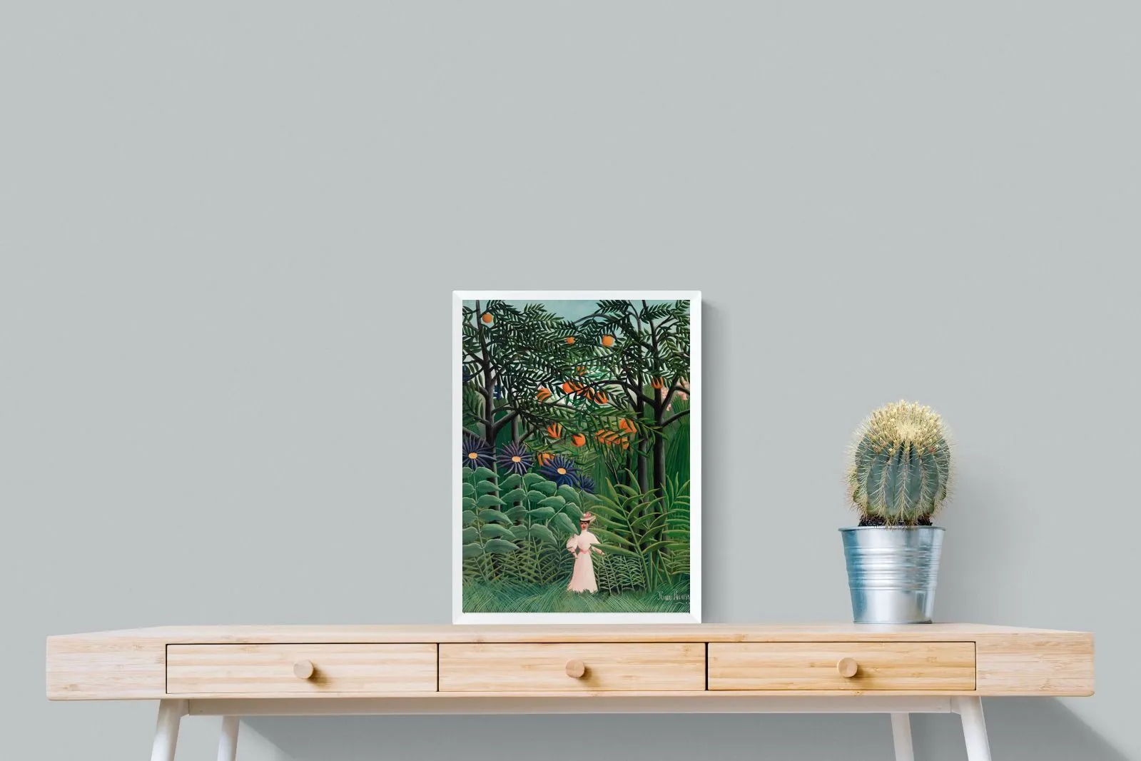 Woman Walking in an Exotic Forest