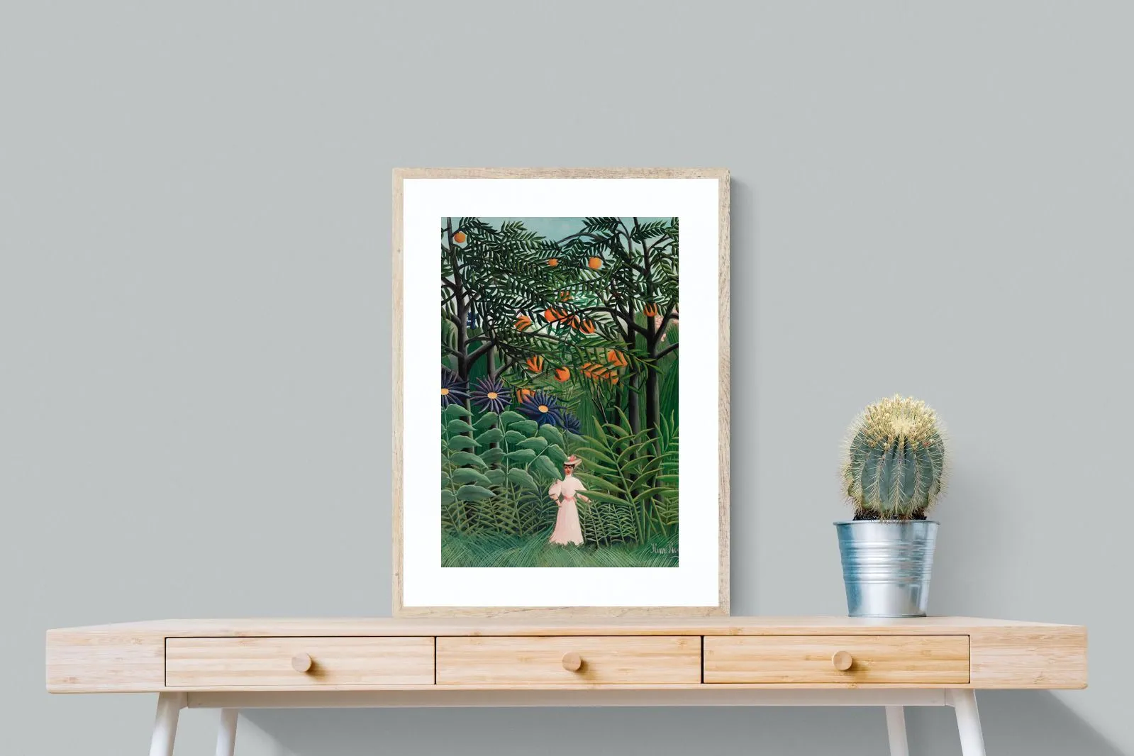 Woman Walking in an Exotic Forest