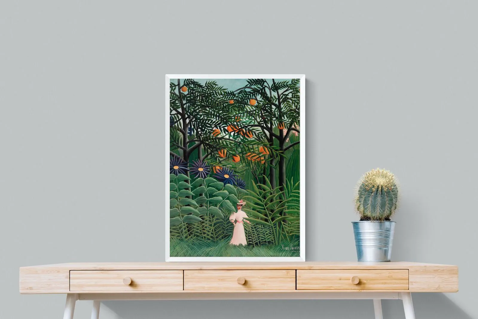 Woman Walking in an Exotic Forest
