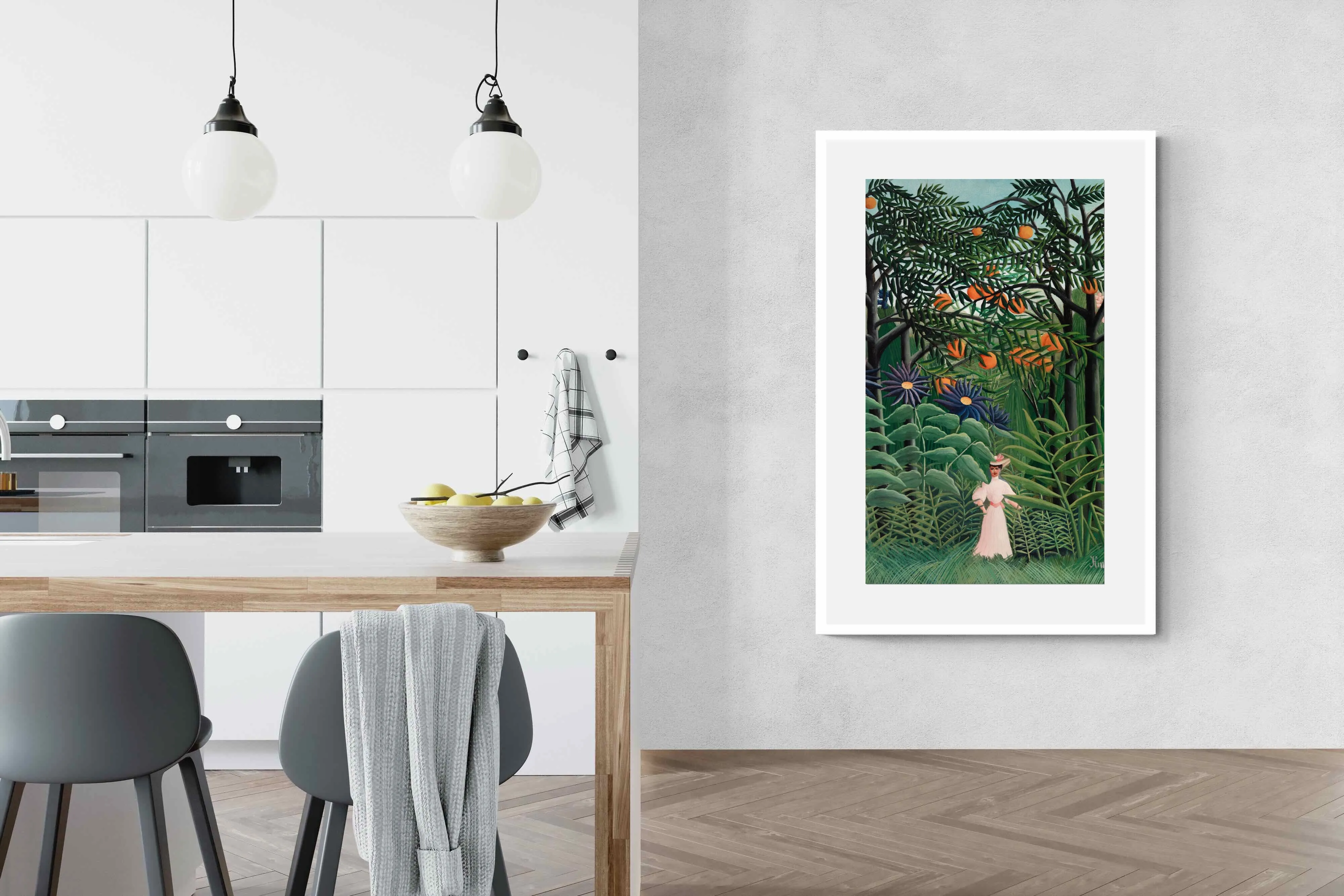 Woman Walking in an Exotic Forest