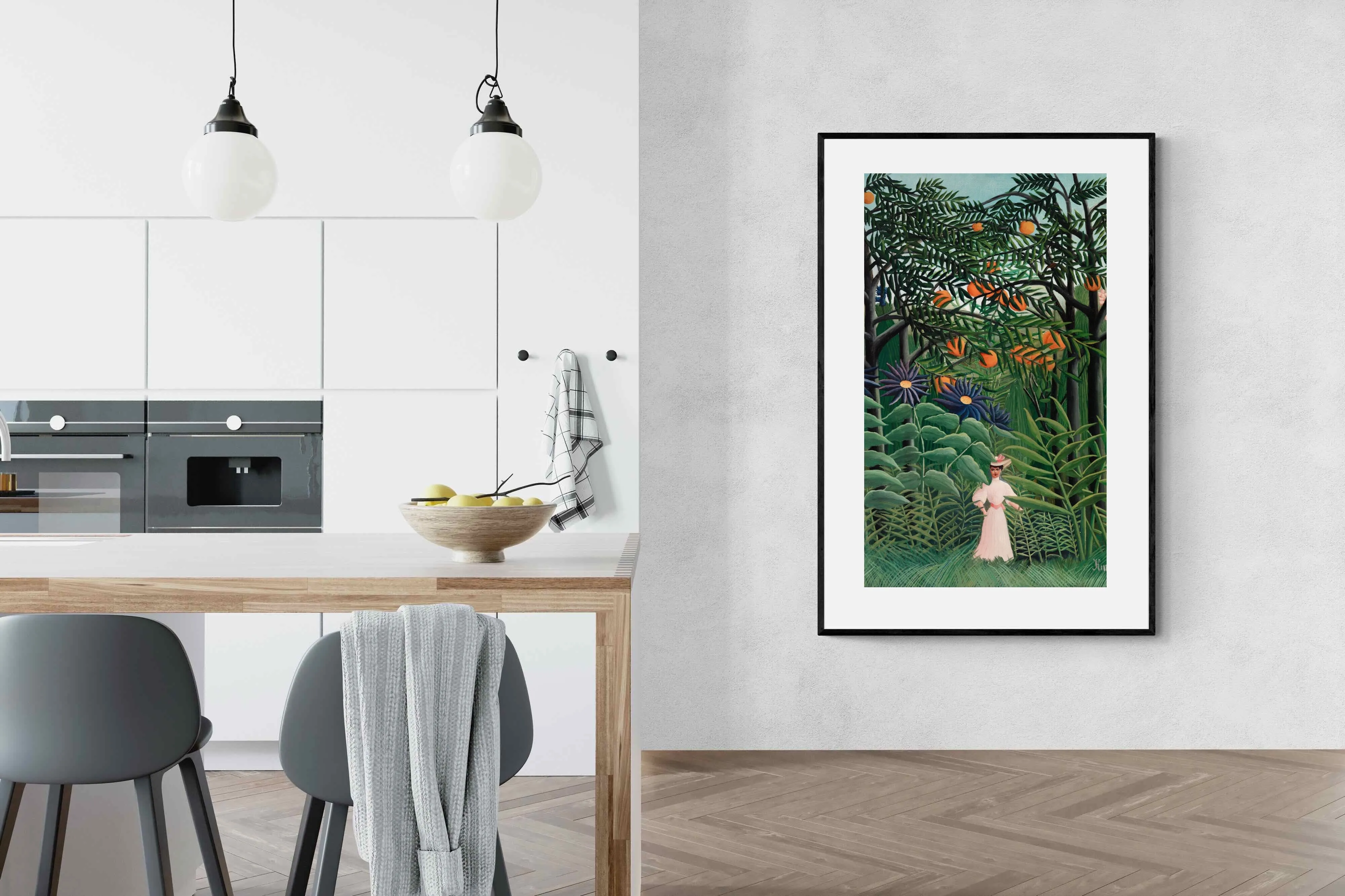 Woman Walking in an Exotic Forest