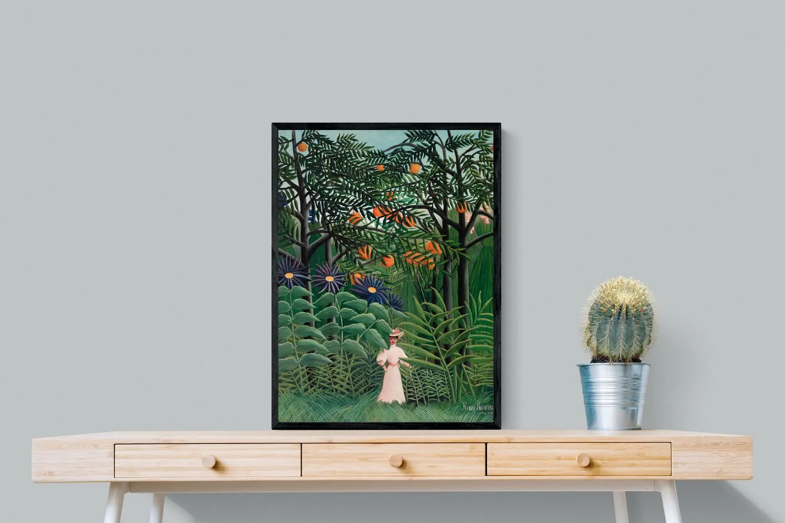 Woman Walking in an Exotic Forest